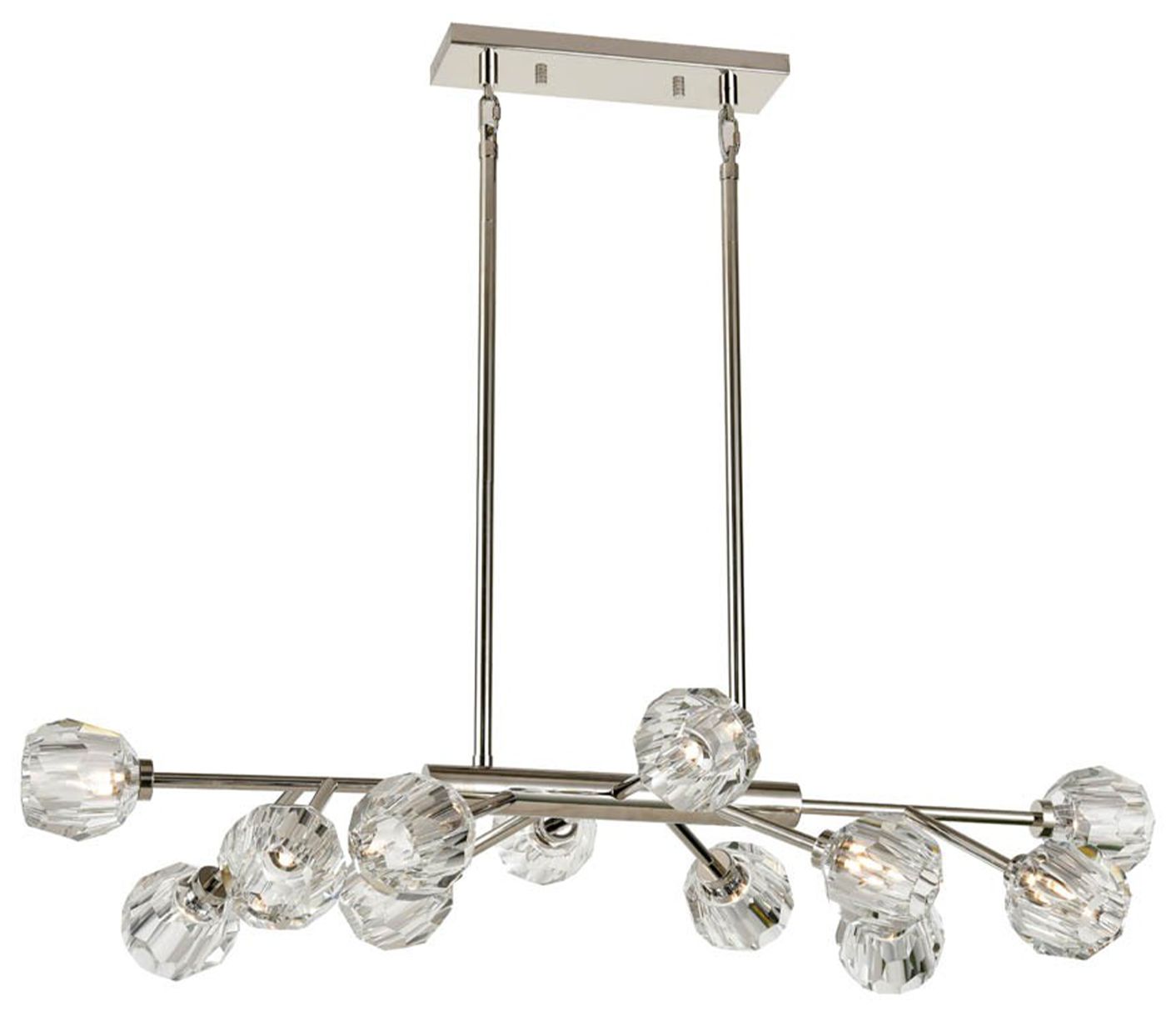 Parisian 12-Light 35-Inch Sputnik Polished Chandelier