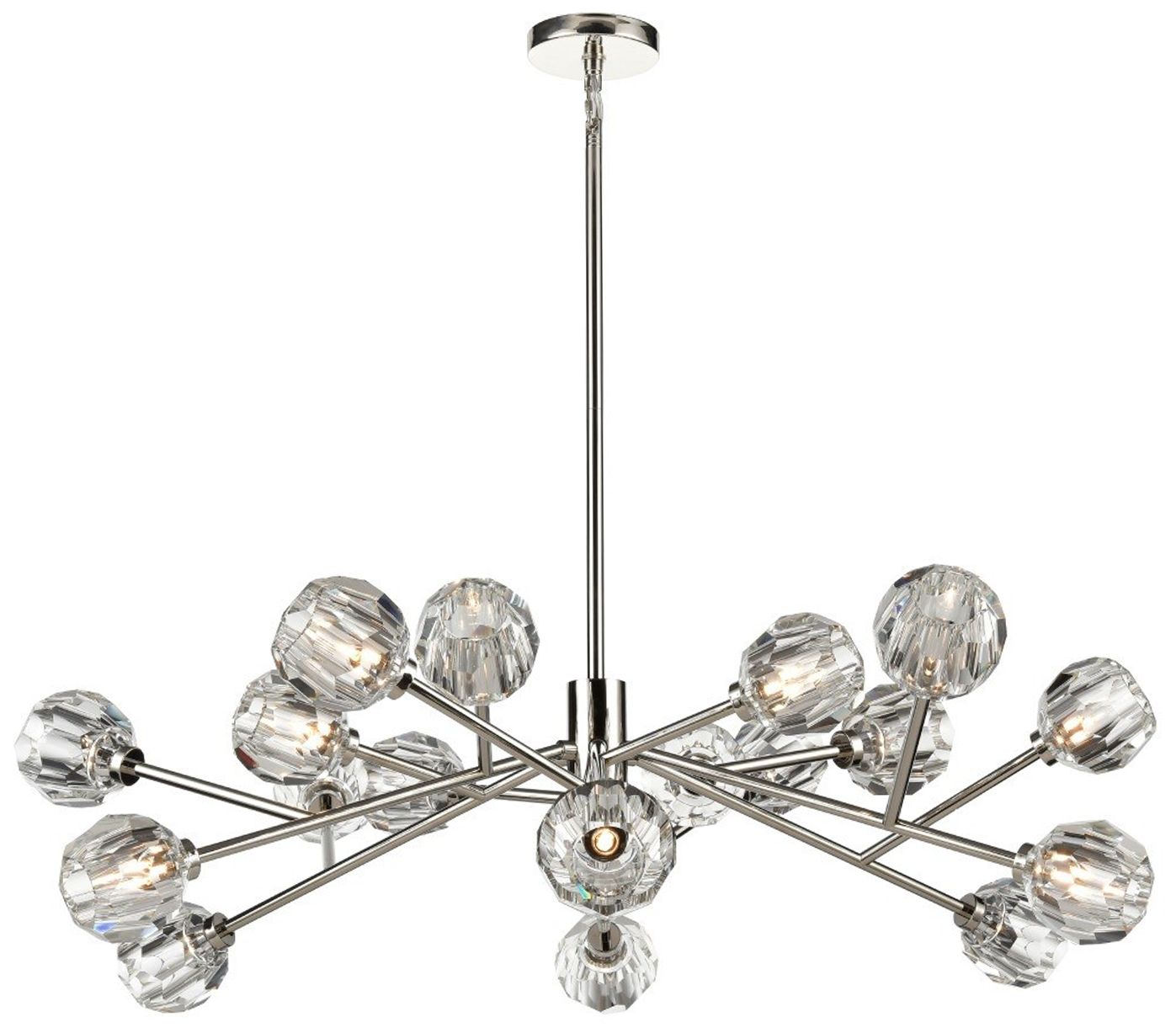 Parisian 18-Light 48-Inch Sputnik Polished Chandelier