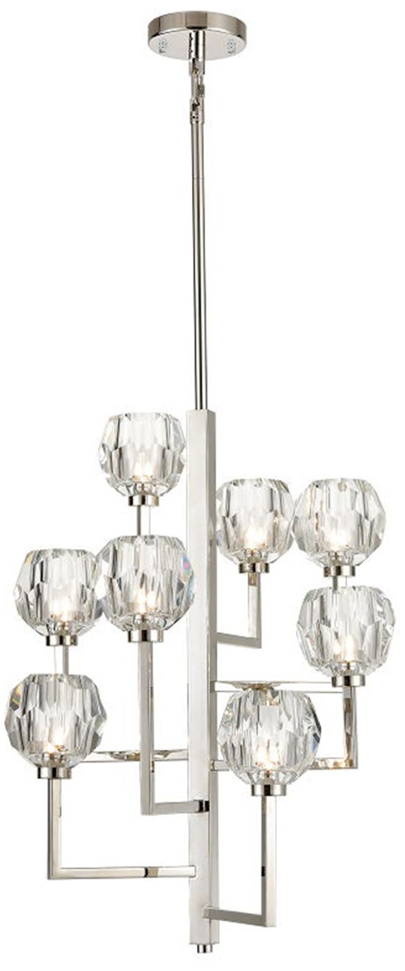 Parisian 8-Light 20-Inch Vertical Polished Chandelier