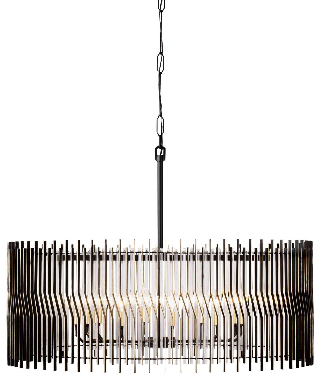 Park Row 10-Light Matte Black/French Chandelier