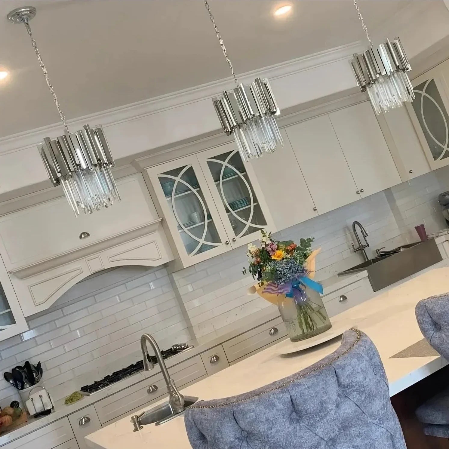 Gio Crystal Kitchen Light Fixture Chandelier