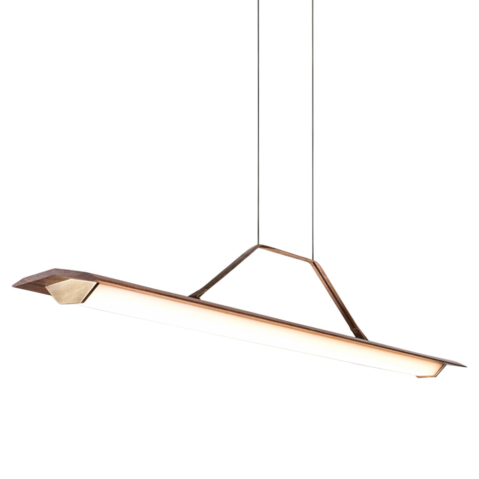 Penna 64.5"W Brass 2700K LED Kitchen Linear Pendant