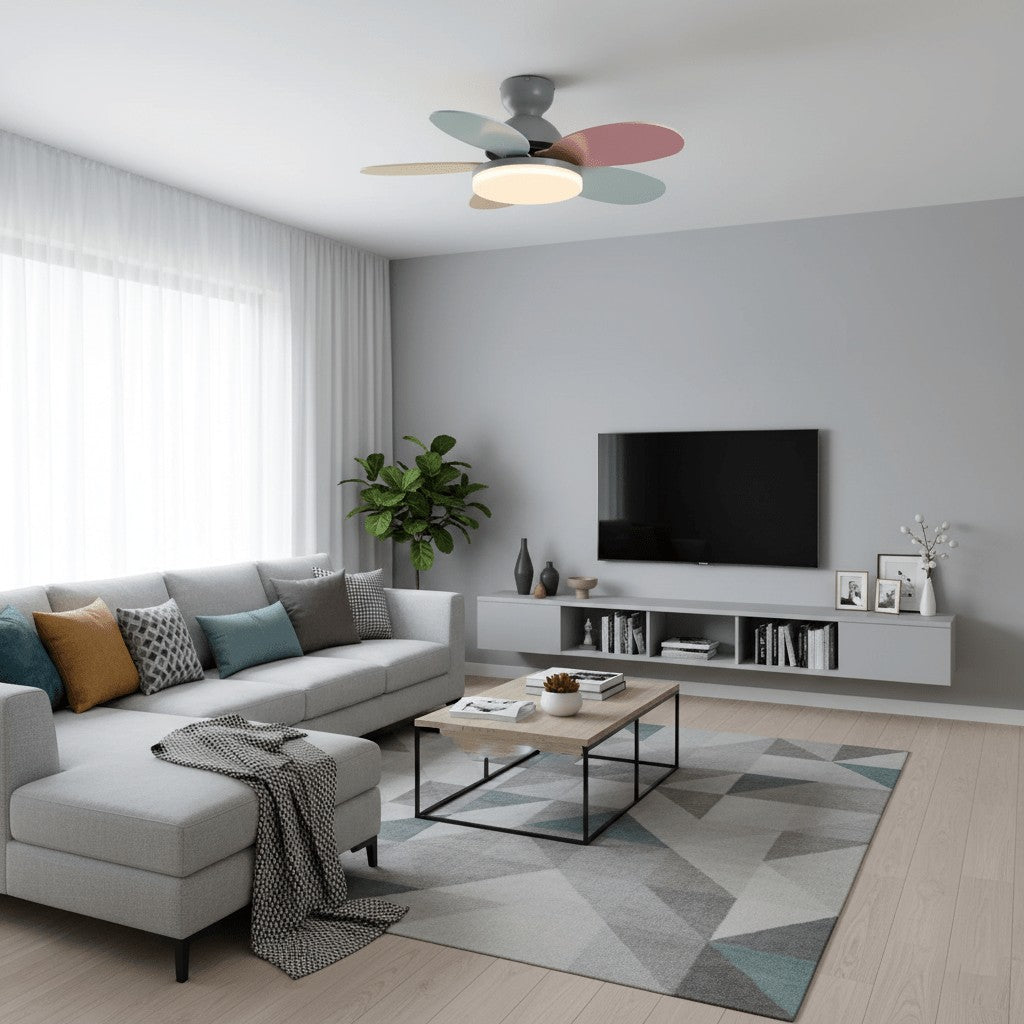 Petalo Wood Blade Ceiling Fan Light