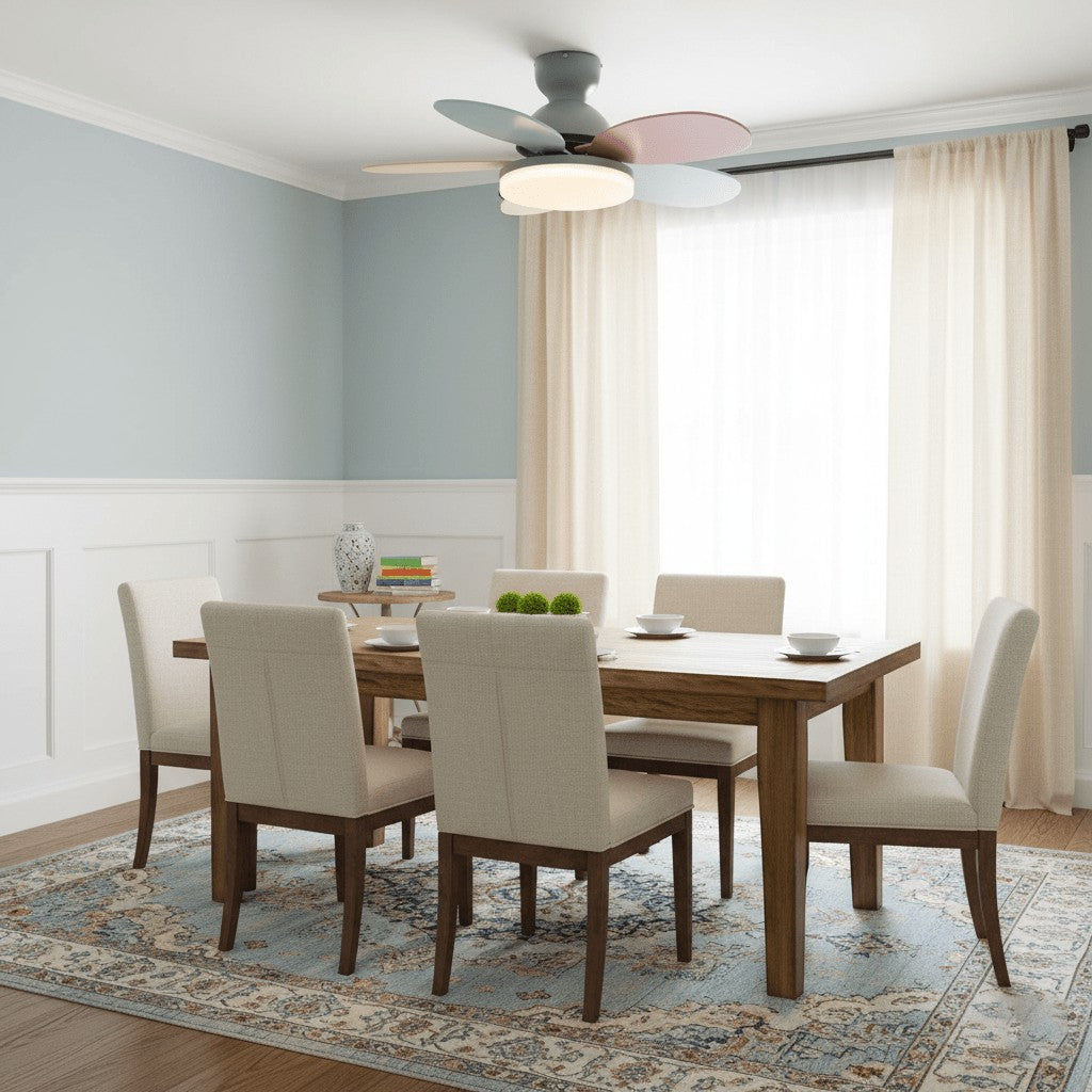 Petalo Wood Blade Ceiling Fan Light