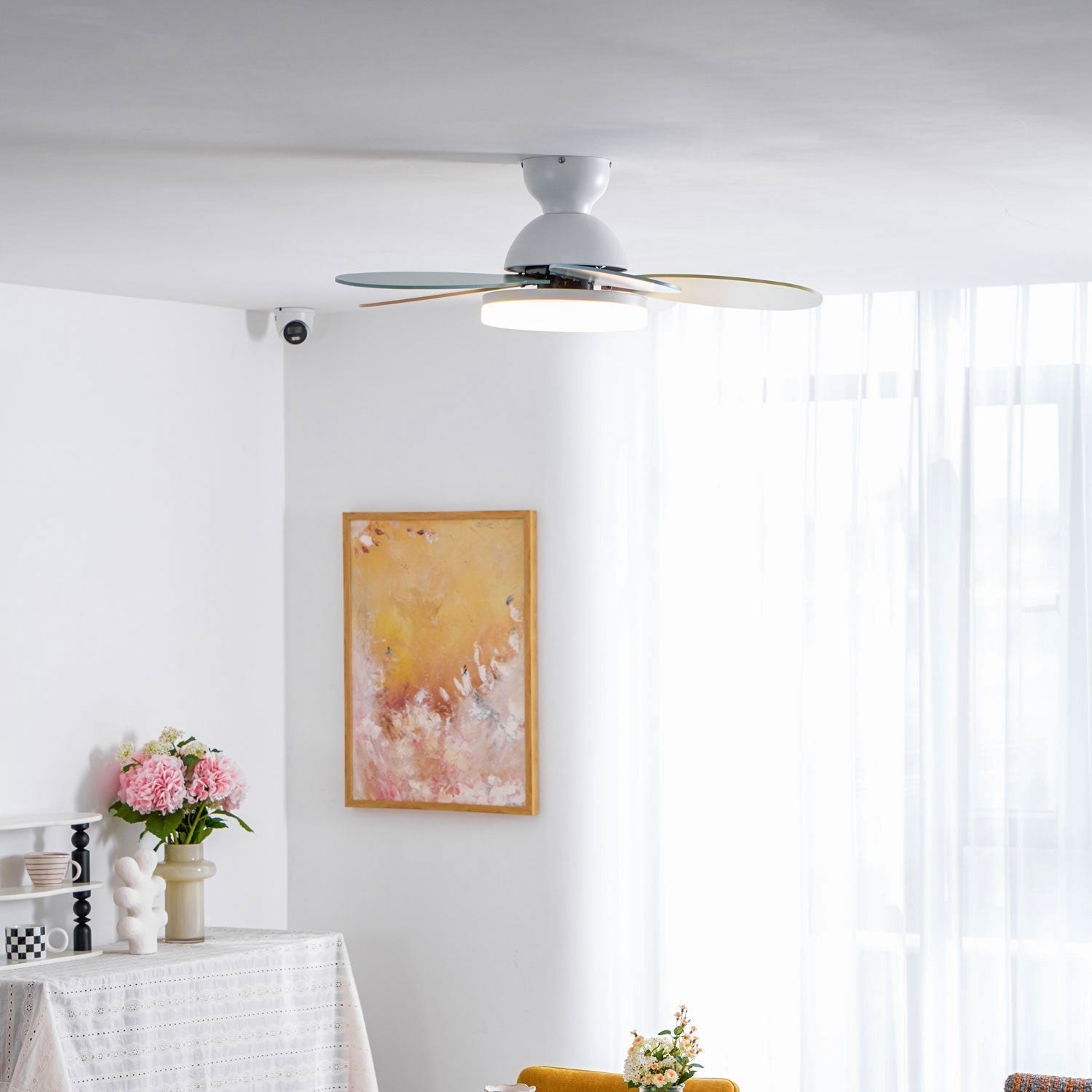 Petalo Wood Blade Ceiling Fan Light