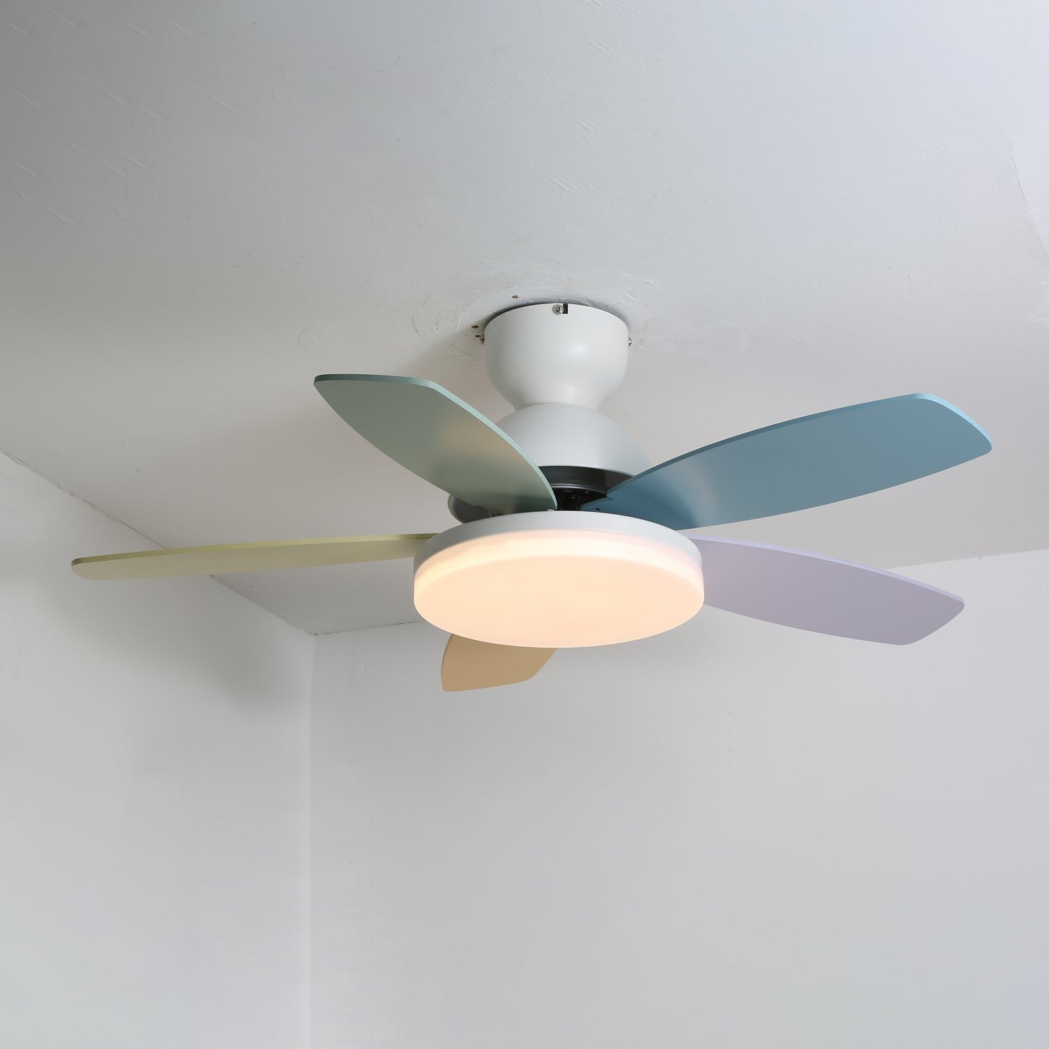 Petalo Wood Blade Ceiling Fan Light