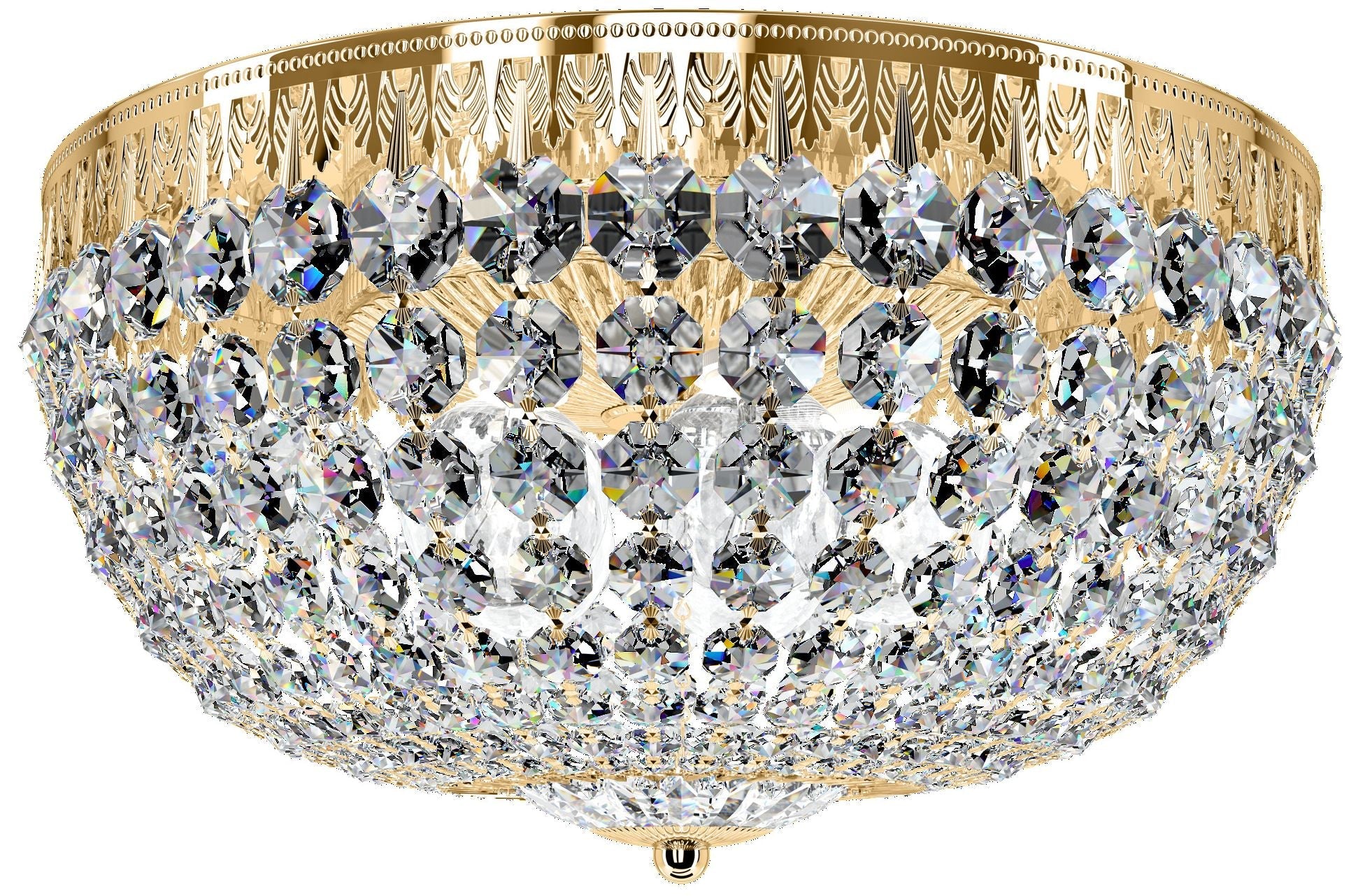 Petit Crystal 7.5"H X 5-Light Flush Chandelier