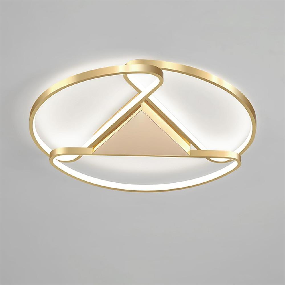 Triangles Circle Metal LED Flush Mount Ceiling Light