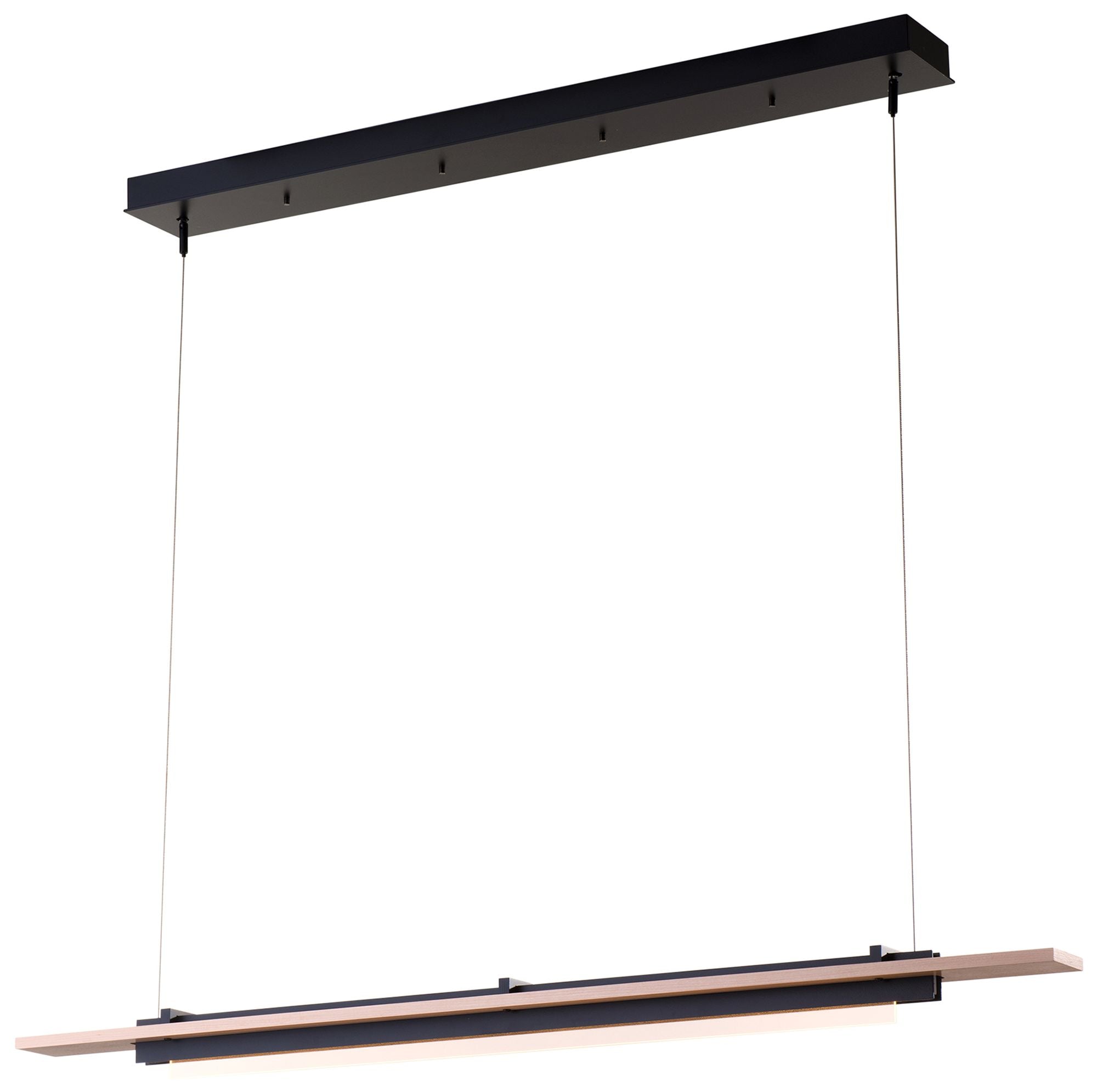 Plank LED Black Maple Chandelier