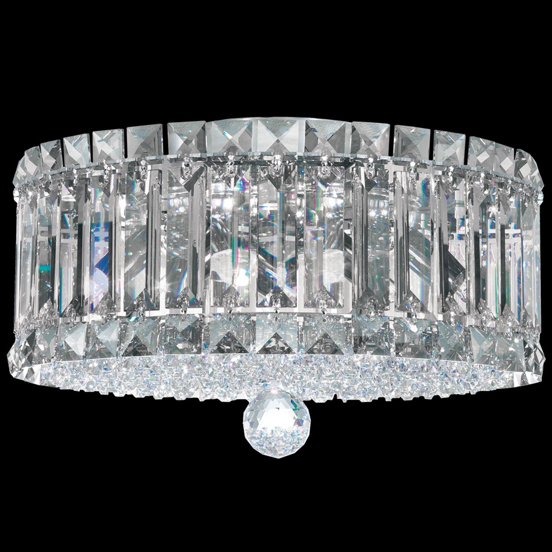Plaza 7.5"H X 4-Light Crystal Flush Chandelier