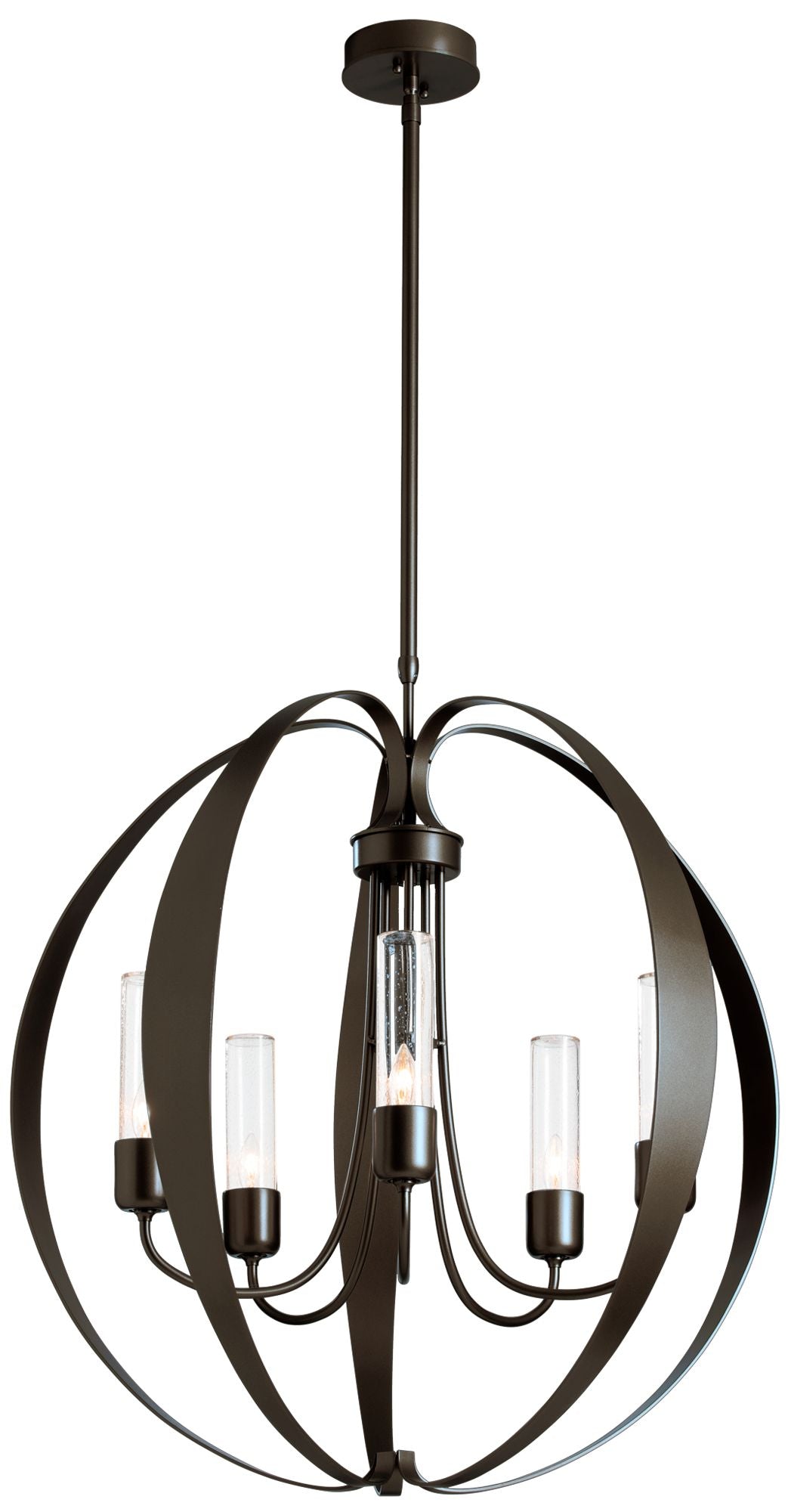 Glass Pomme Outdoor Oil Rubbed Chandelier