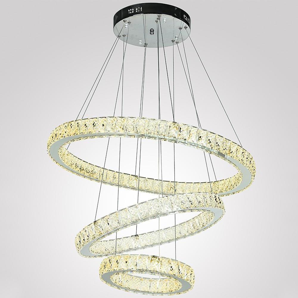 Geometrical Design Circle Chandelier Metal Crystal