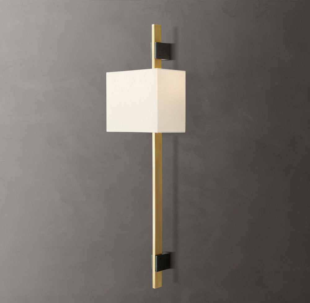 Vela Box Bar Sconce - Box Shade, Bedroom Wall Sconce, detail 4