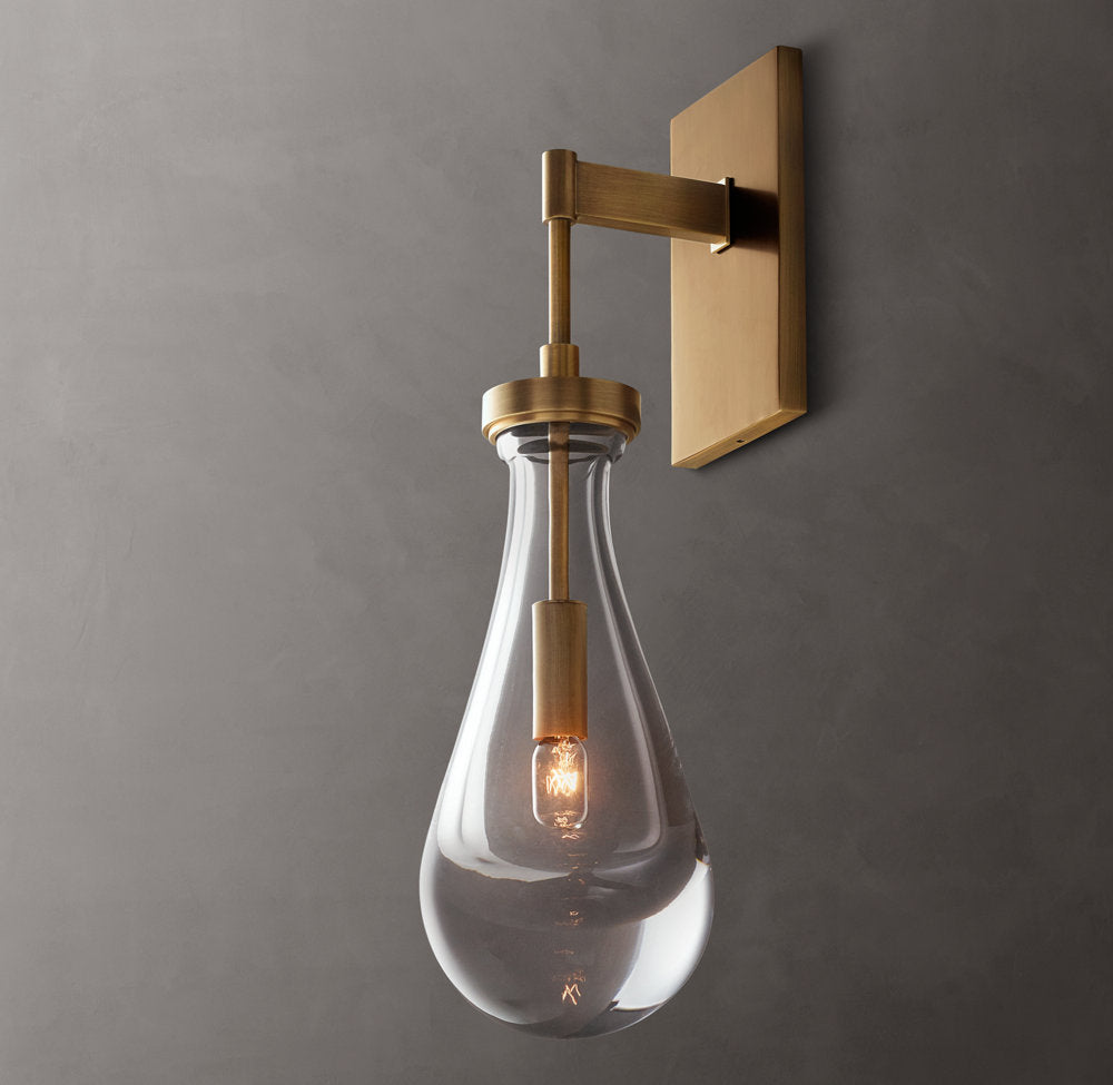 Rain Exterior Sconce, Outdoor Wall Light, Dimensions Overall: 4"