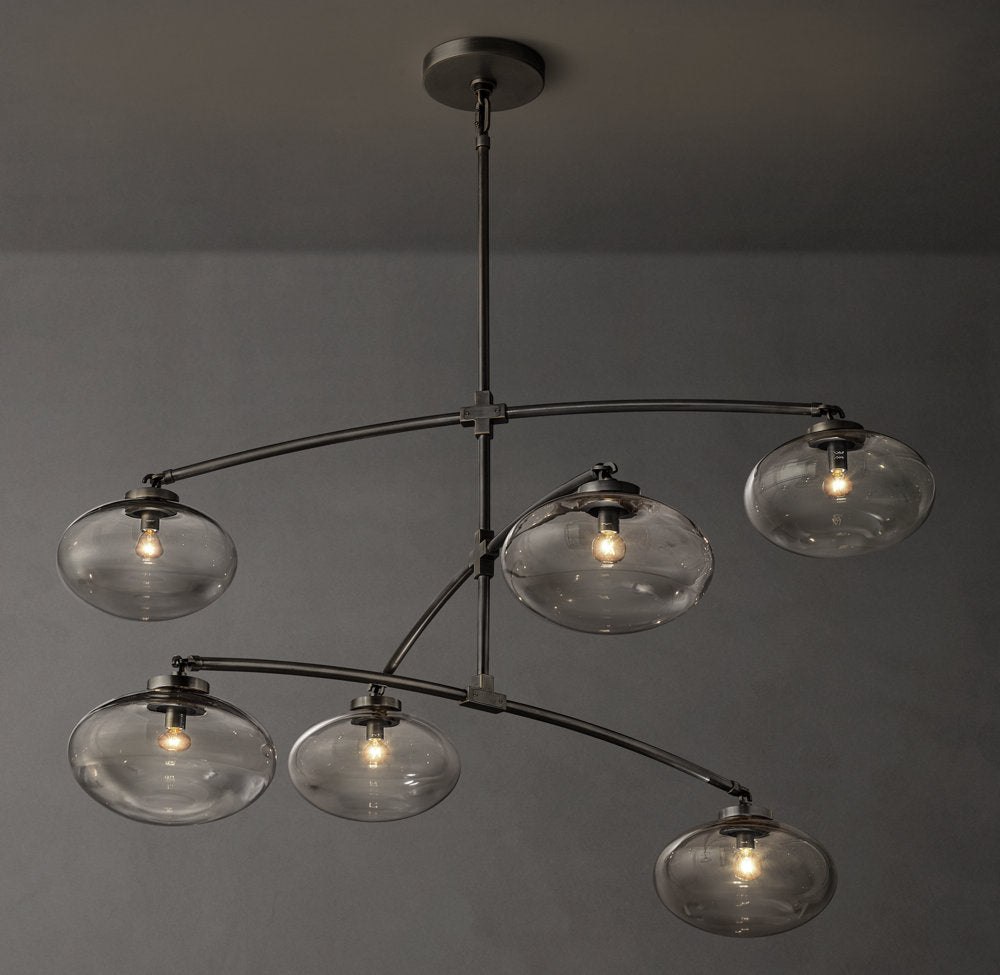 glass chandelier shown as a main product image for dining rooms