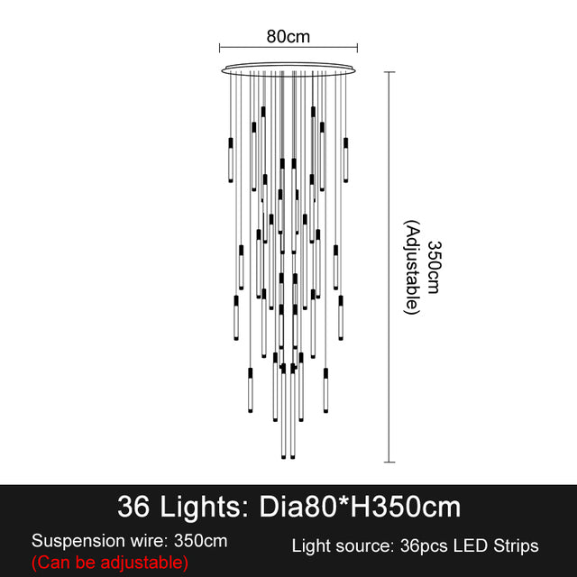 La Barra Duplex Staircase Foyer Chandelier