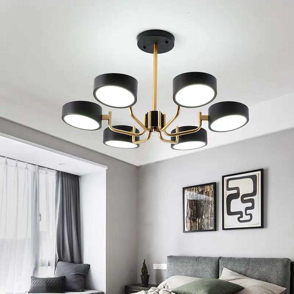Six-Light Modernist LED Flush Mount Ceiling Light