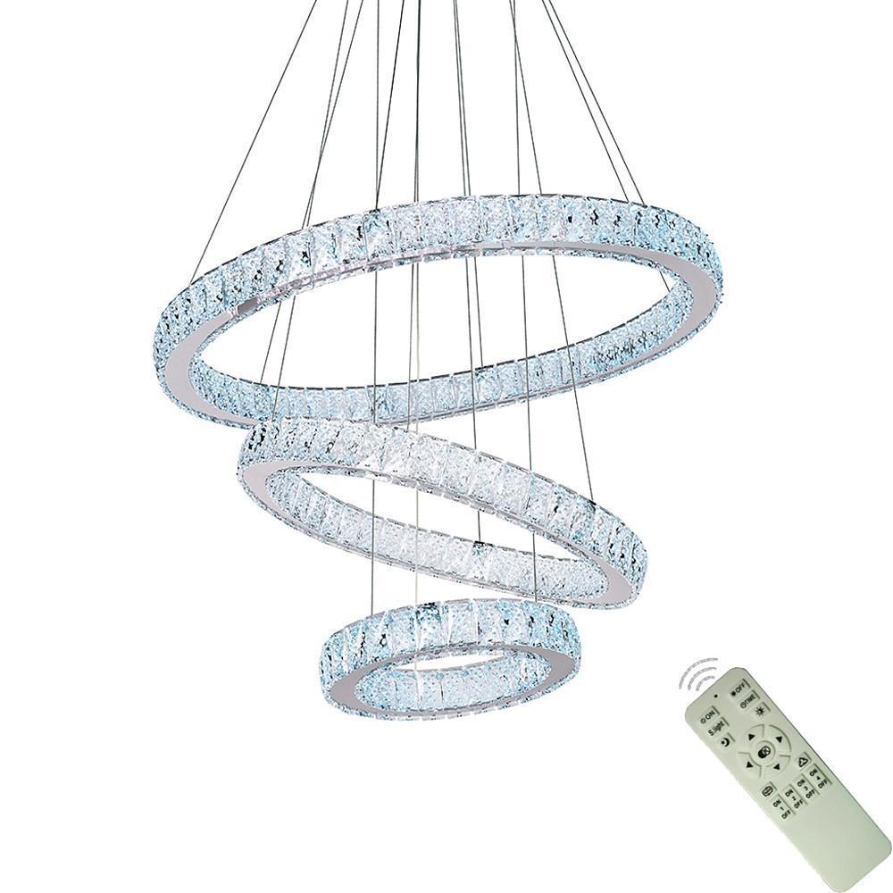 Geometrical Design Circle Chandelier Metal Crystal
