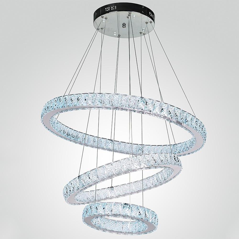 Geometrical Design Circle Chandelier Metal Crystal