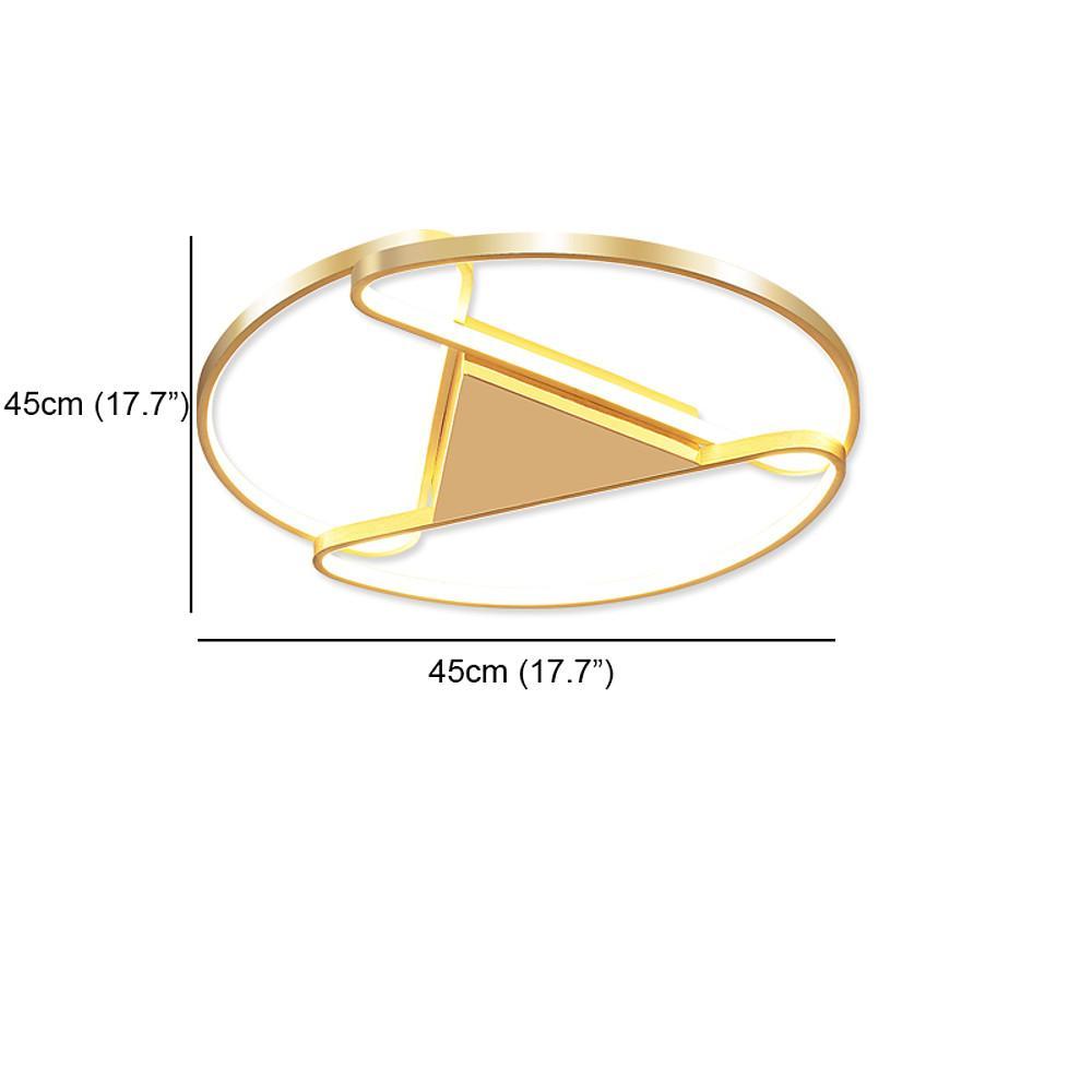 Triangles Circle Metal LED Flush Mount Ceiling Light