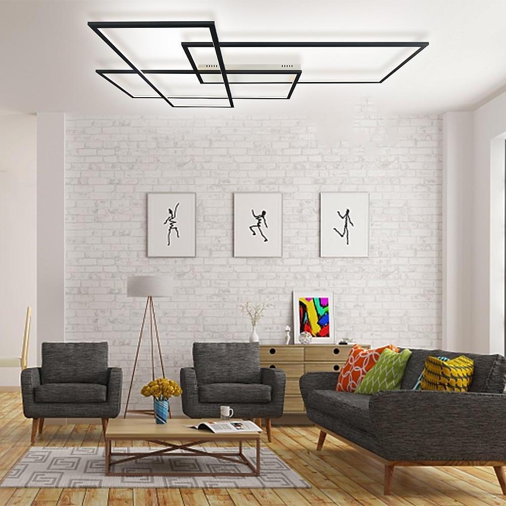 Rectangular Hybrid Flush Mount Ceiling Light with 1 LED