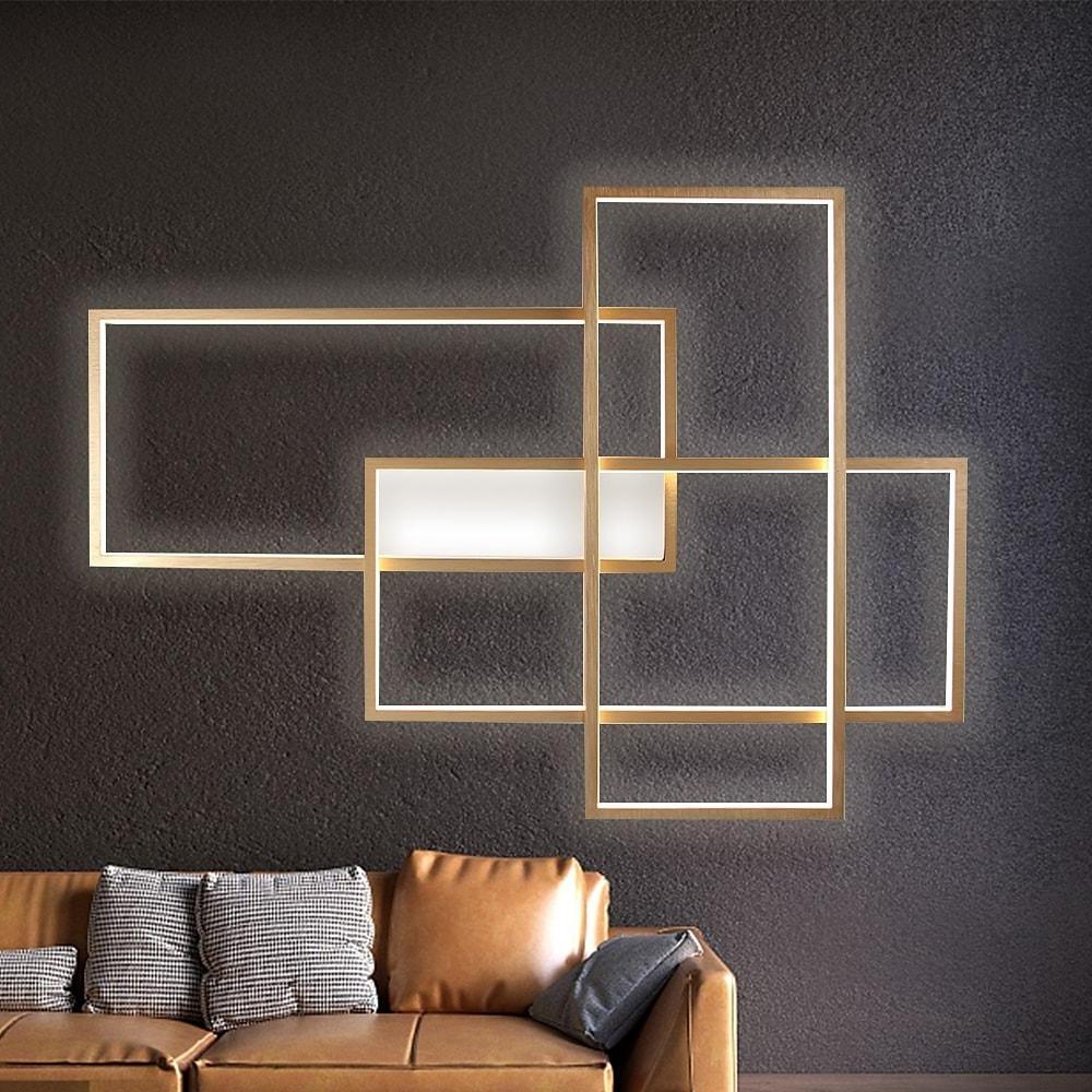 Rectangular Hybrid Flush Mount Ceiling Light with 1 LED