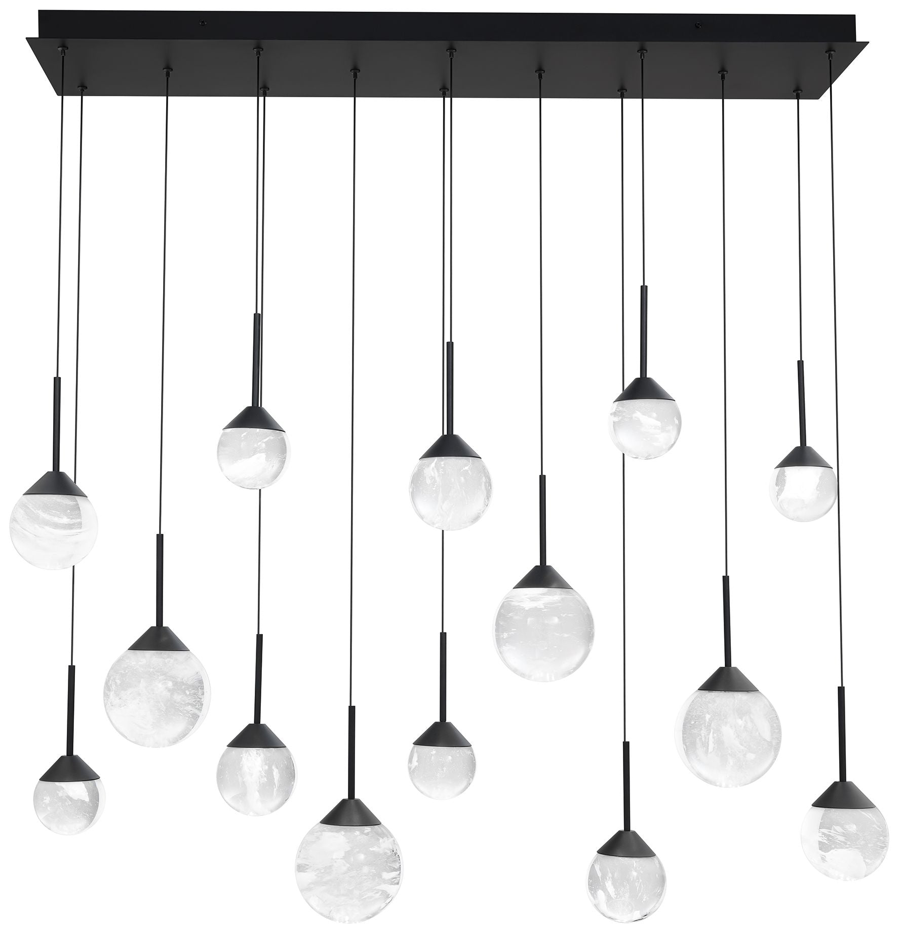 Quest 8"H X 14-Light Crystal Chandelier