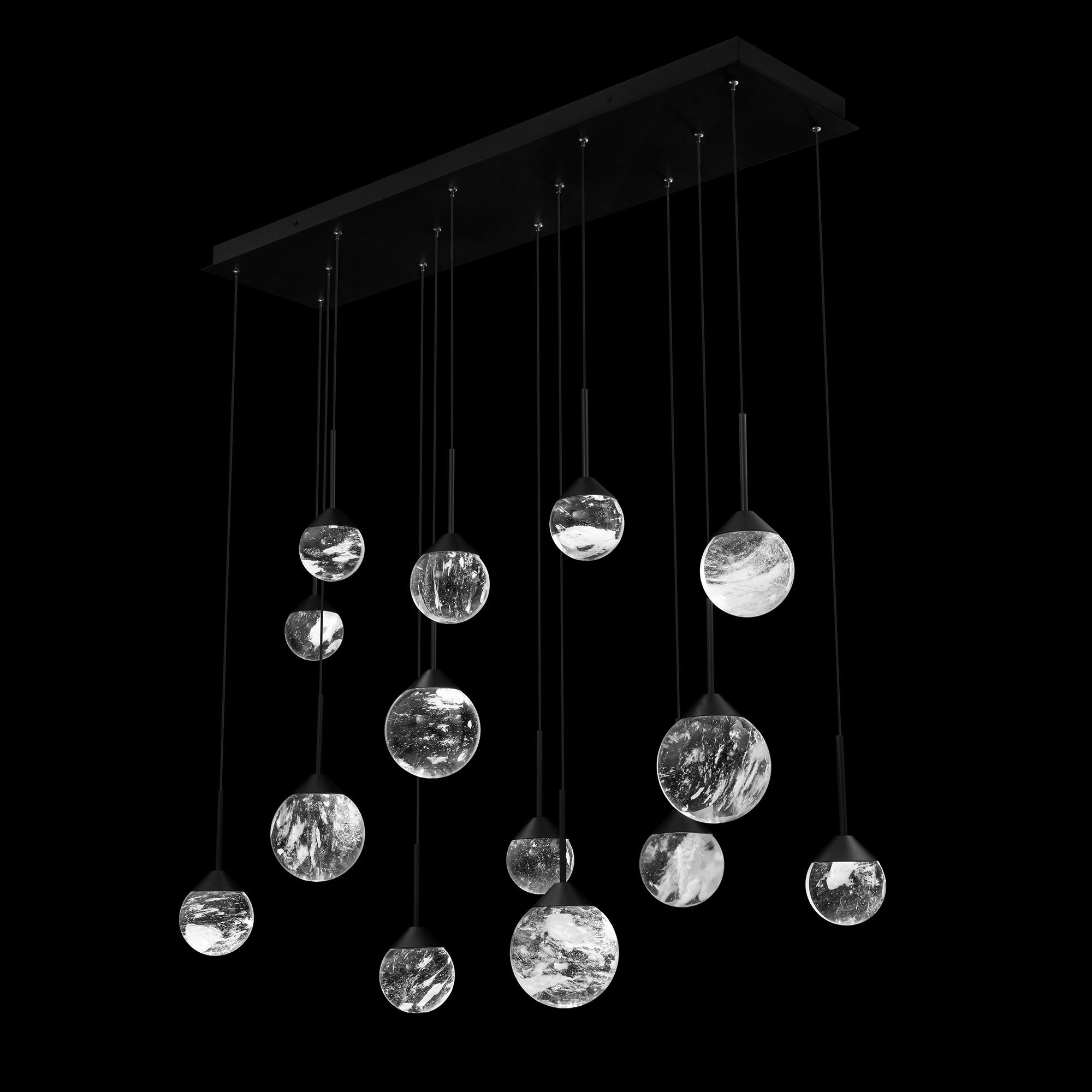 Quest 8"H X 14-Light Crystal Chandelier