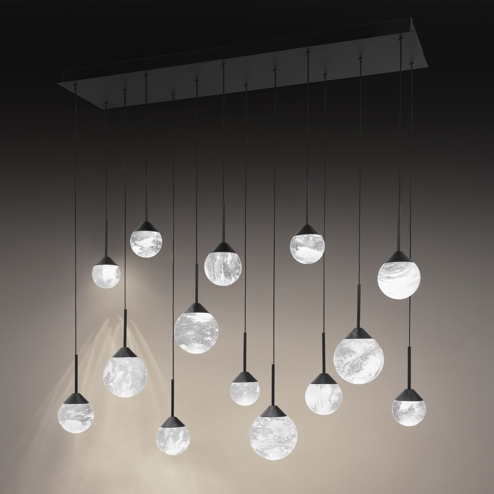Quest 8"H X 14-Light Crystal Chandelier