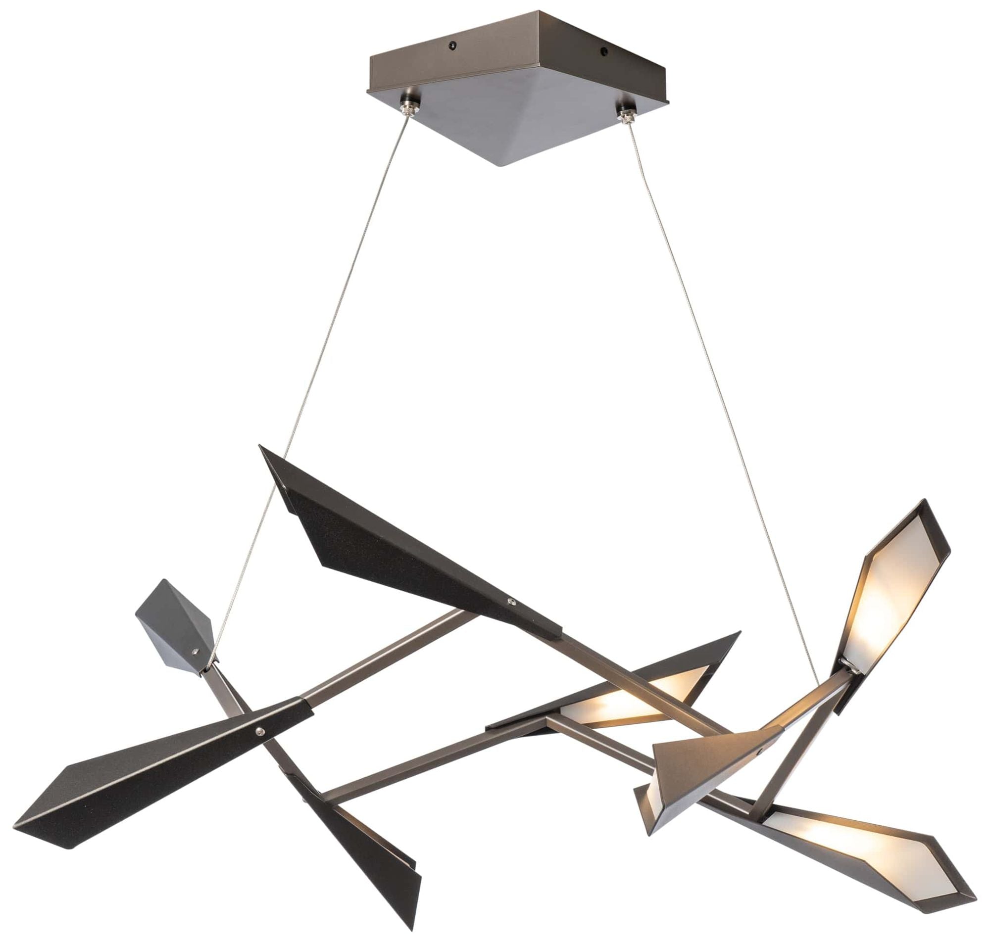 Quill 33.9"W Dark Smoke Horizontal LED Pendant with Oil
