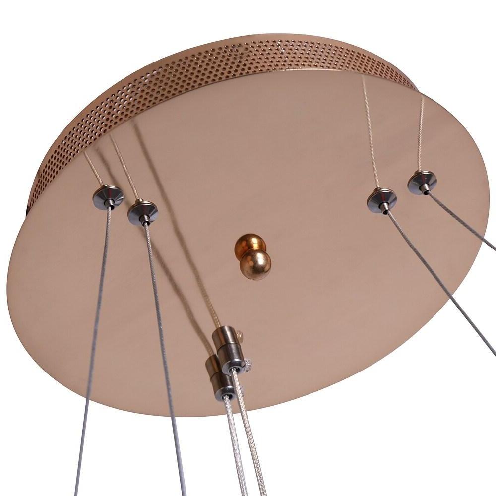 Circle Dining Room Chandelier Aluminum Acrylic Kitchen