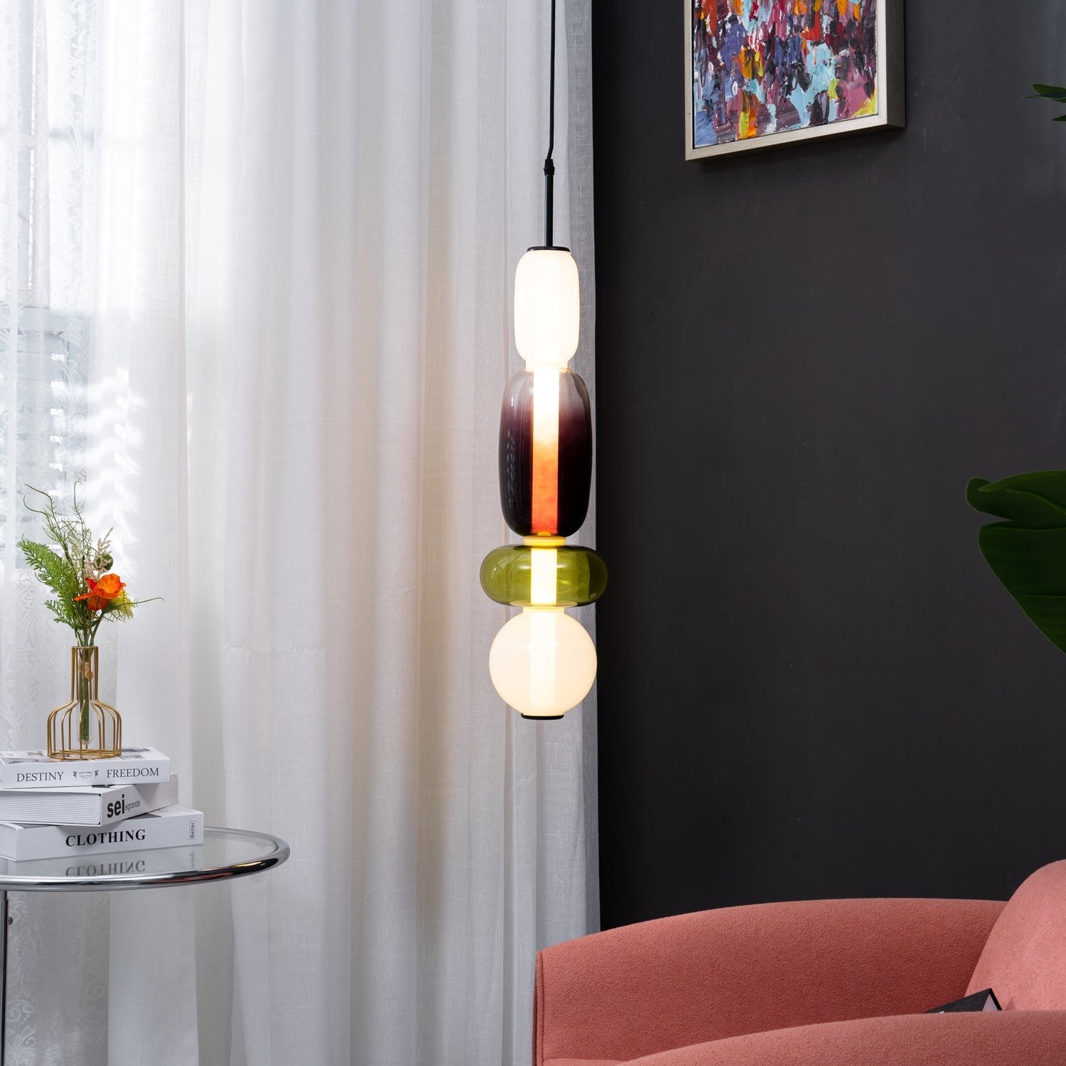 Rainfall Glass Pendant Light