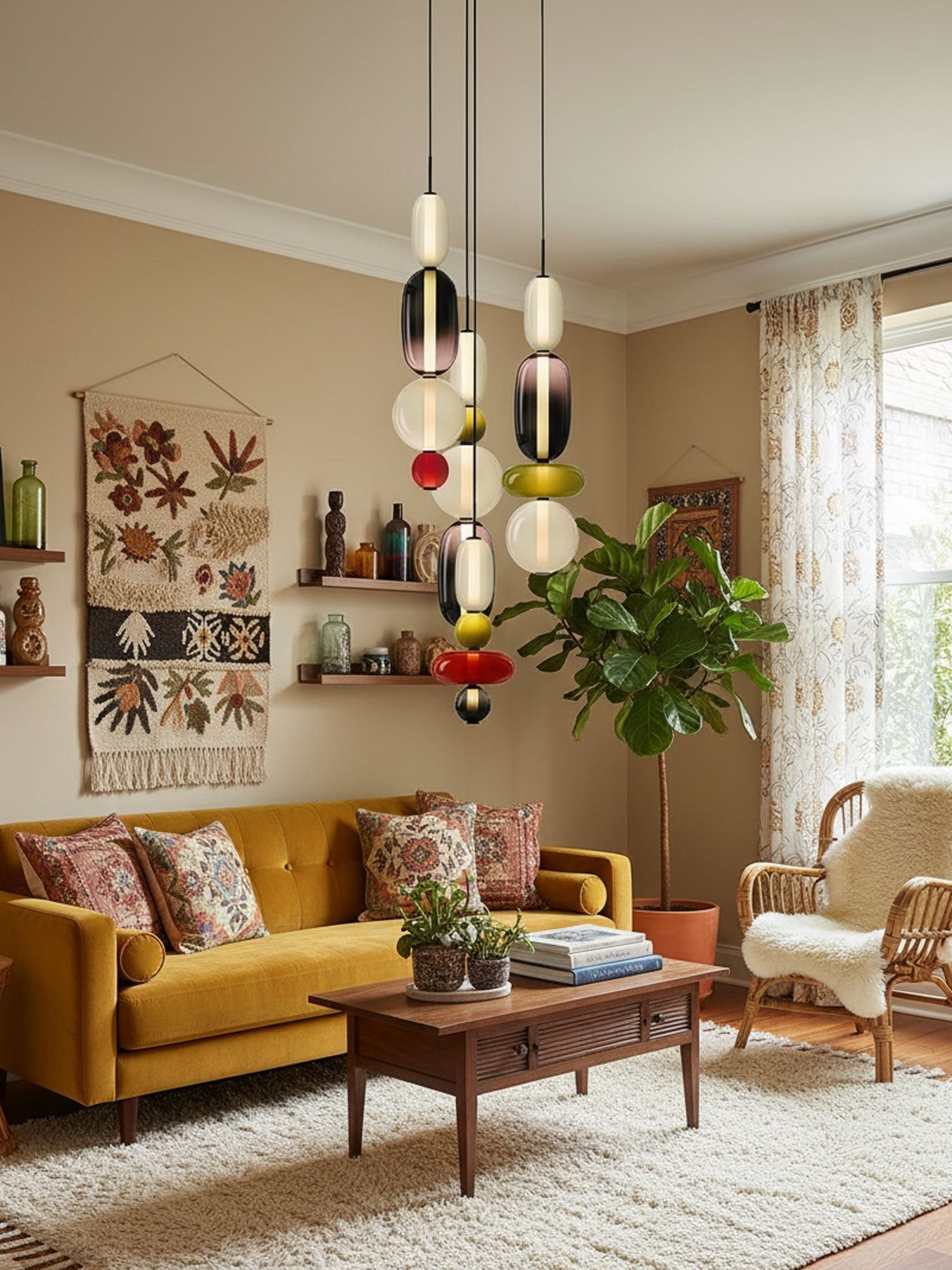 Rainfall Glass Pendant Light