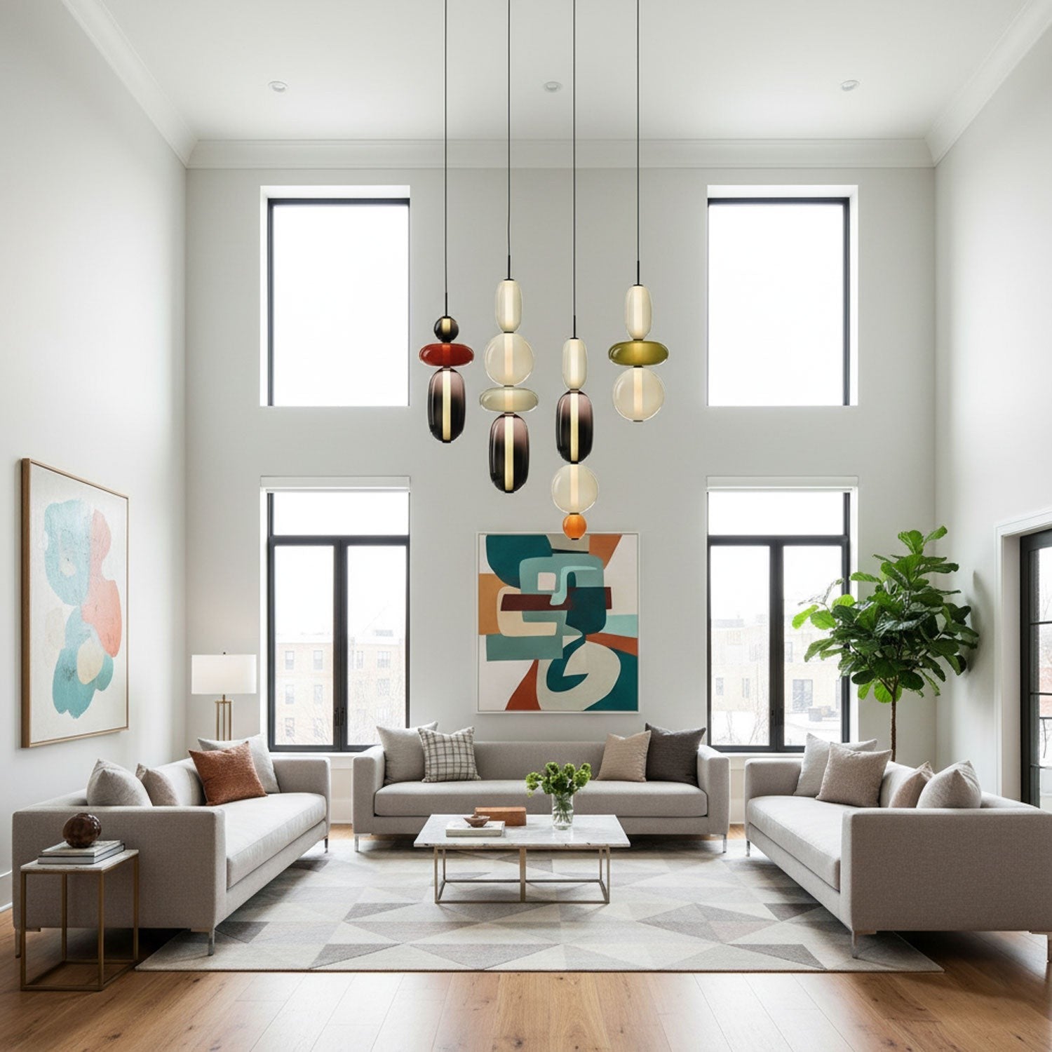 Rainfall Glass Pendant Light