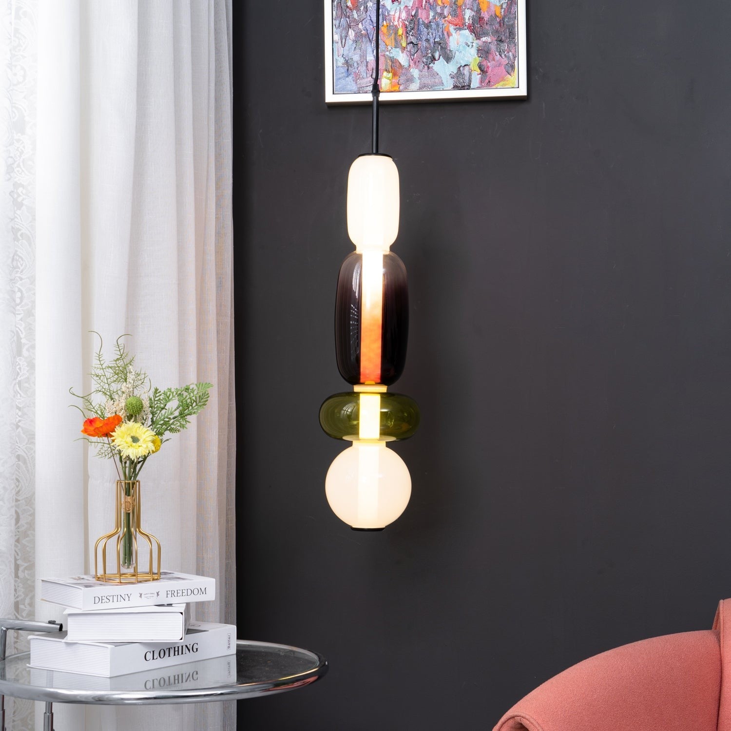 Rainfall Glass Pendant Light