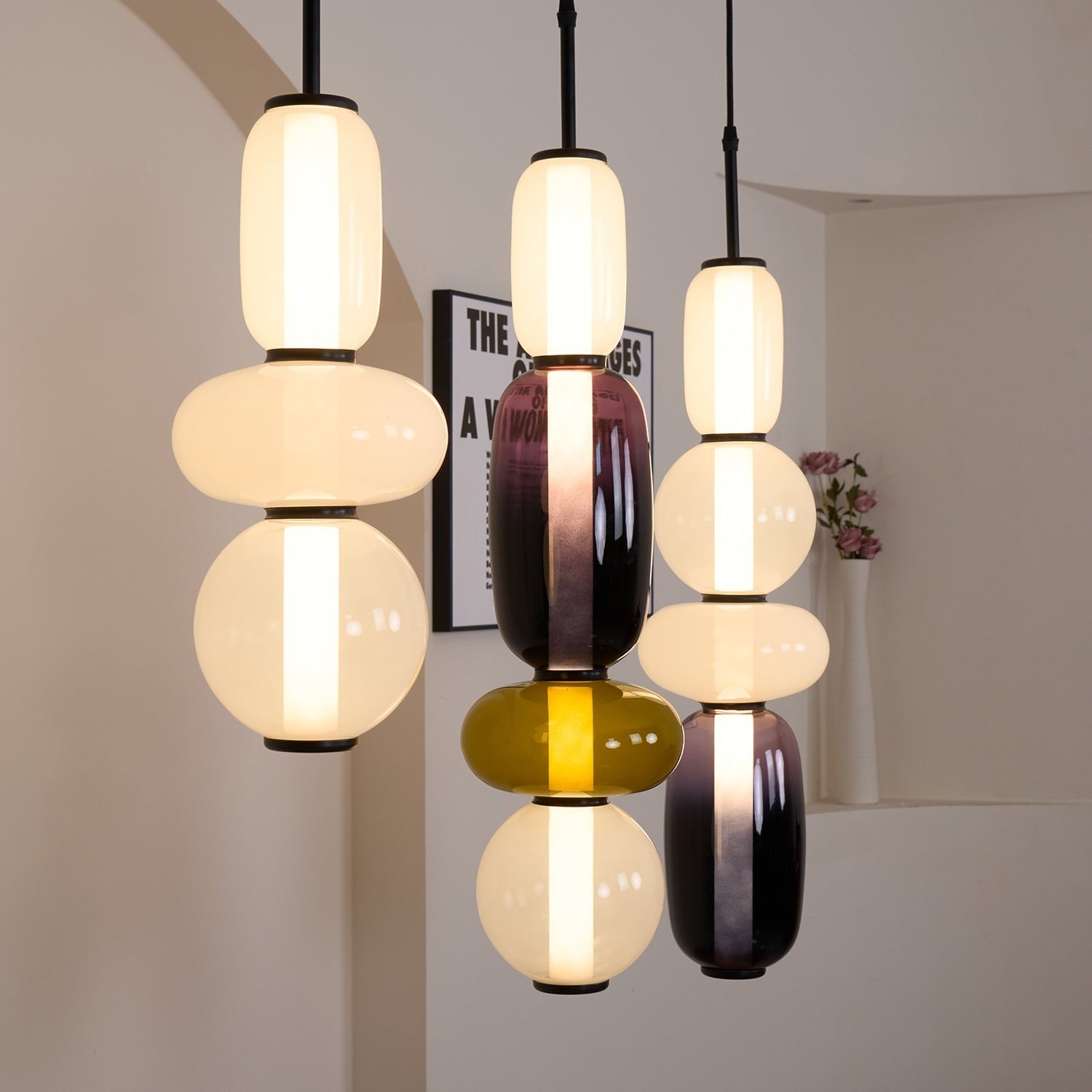 Rainfall Glass Pendant Light