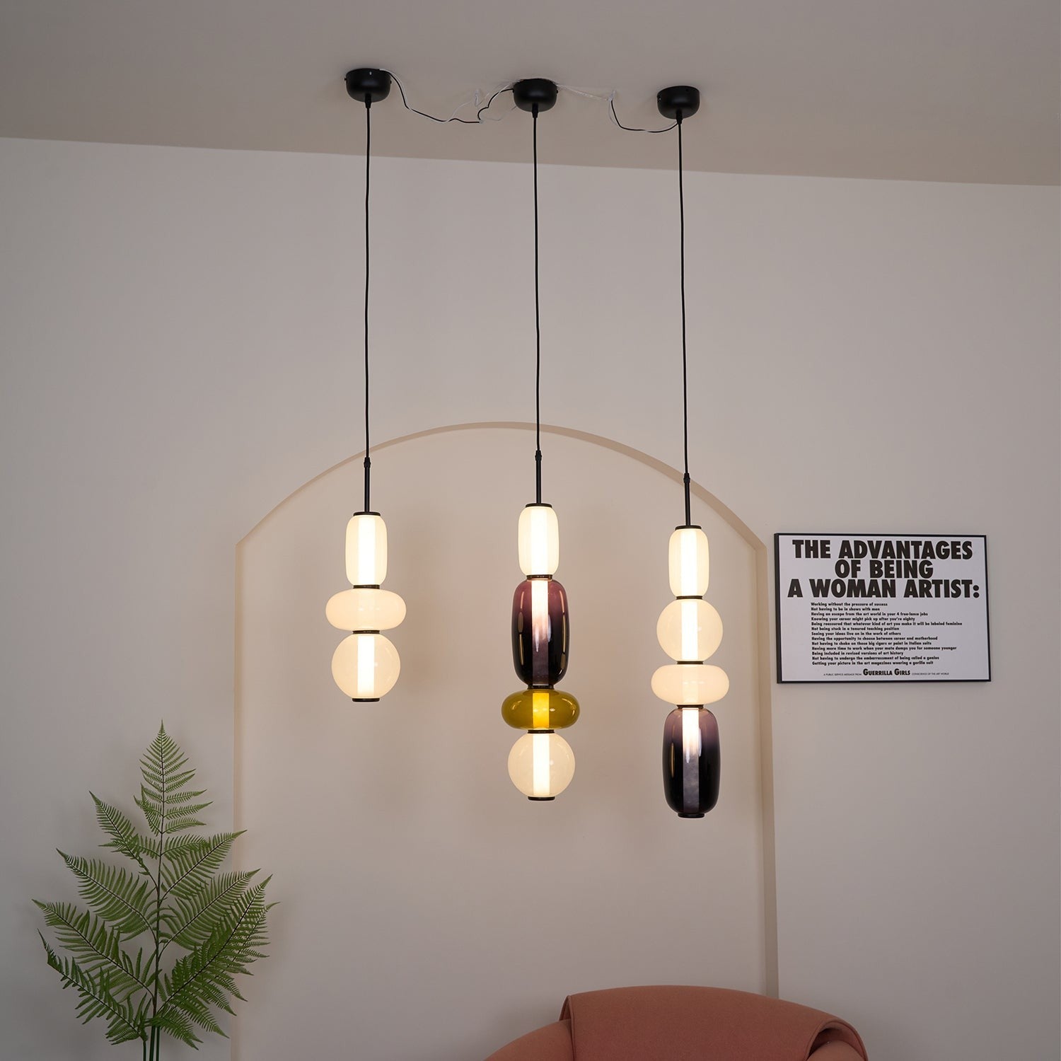 Rainfall Glass Pendant Light