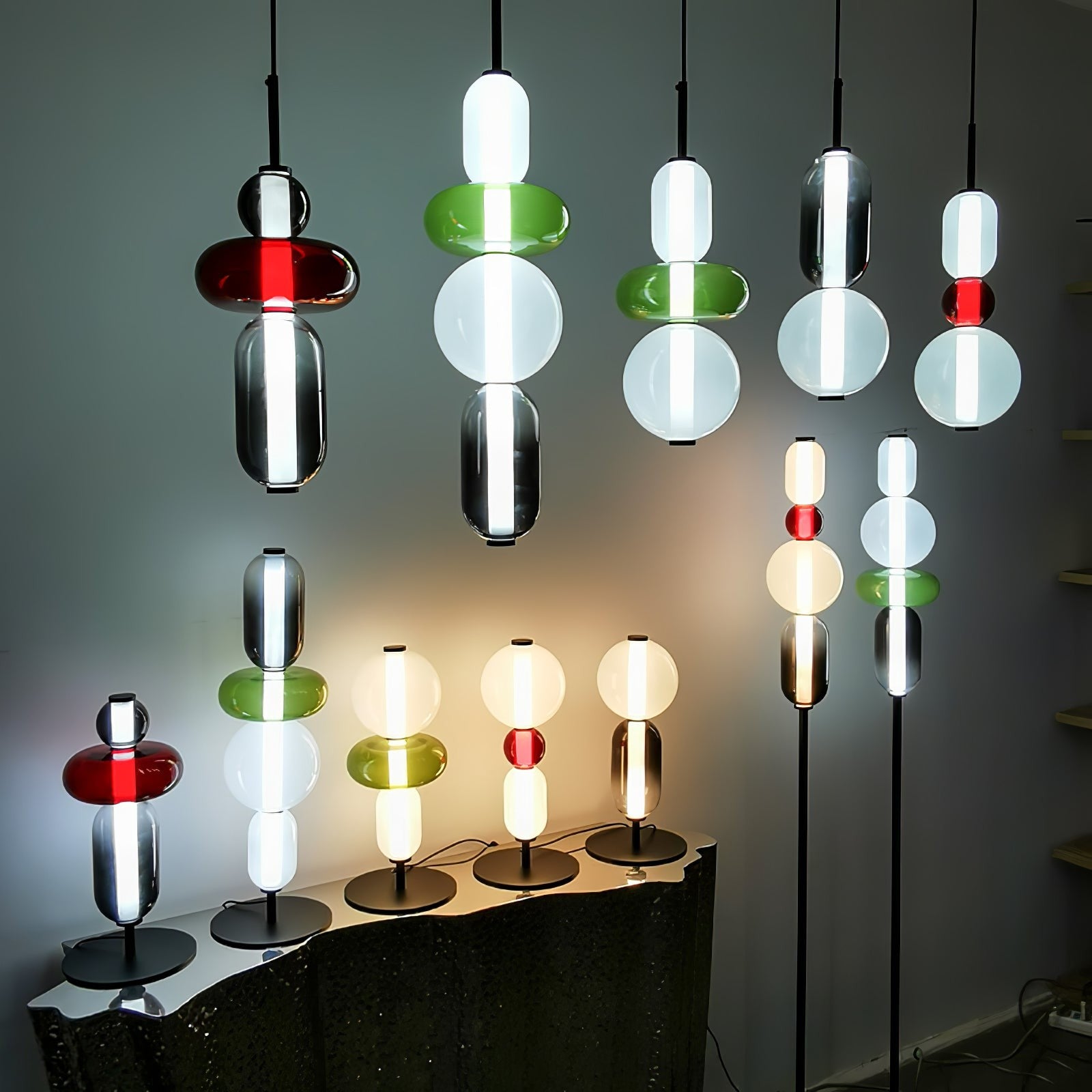 Rainfall Glass Pendant Light
