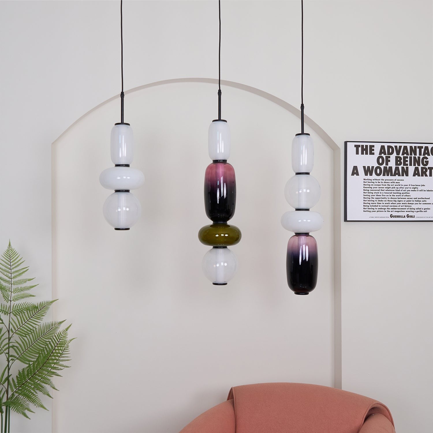 Rainfall Glass Pendant Light