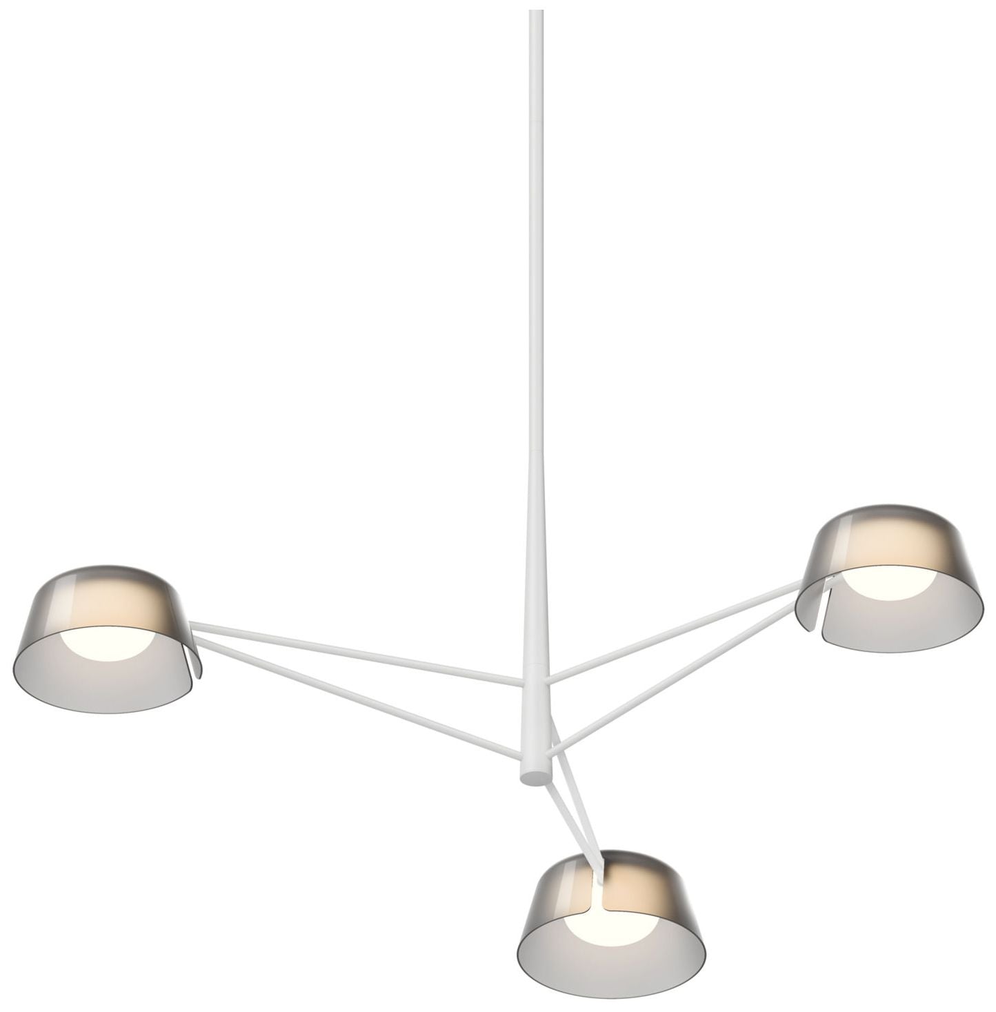 Ray 3-Light Warm Gray Frame Round Chandelier W