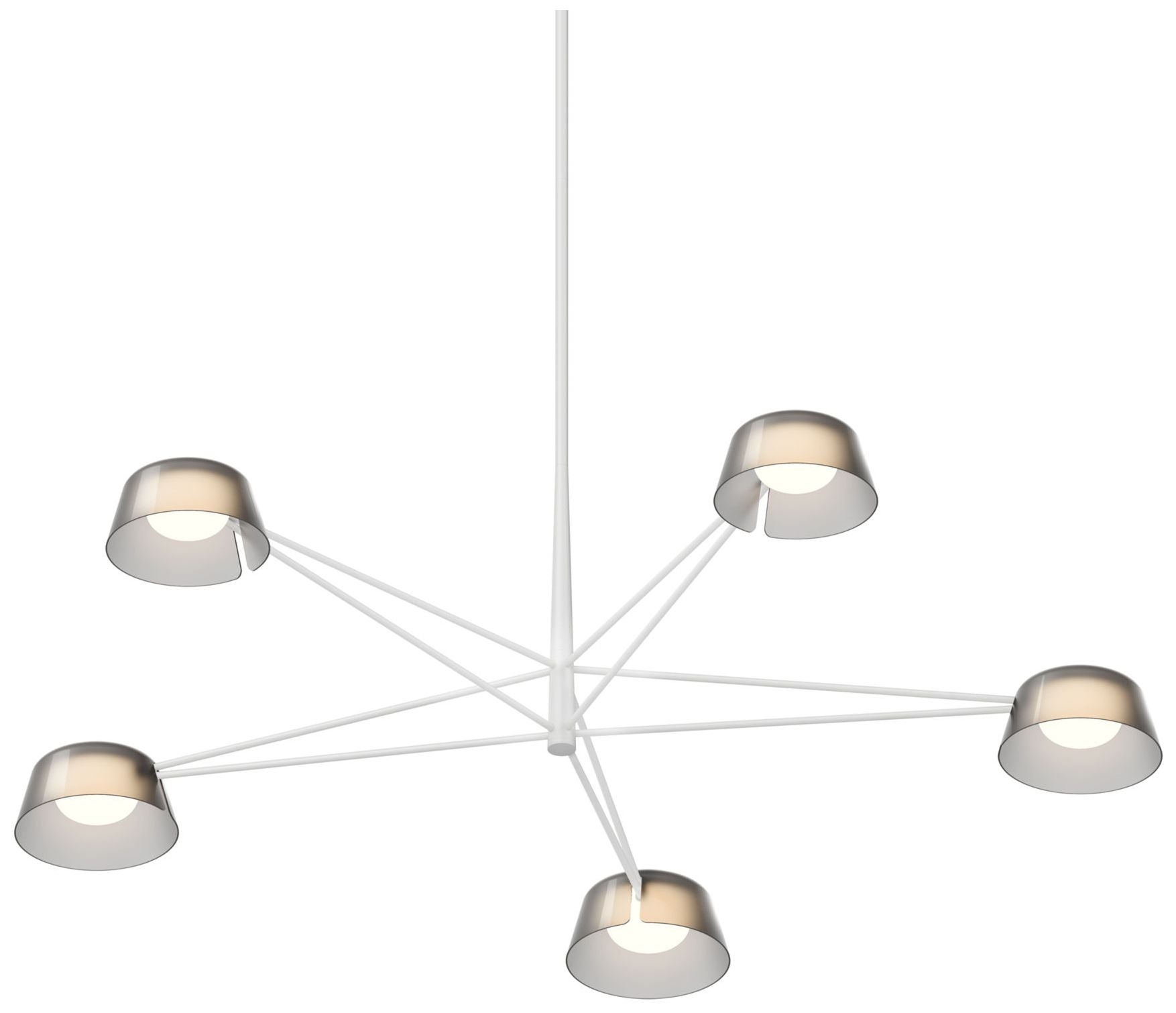 Ray 5-Light Warm Gray Frame Round Chandelier W