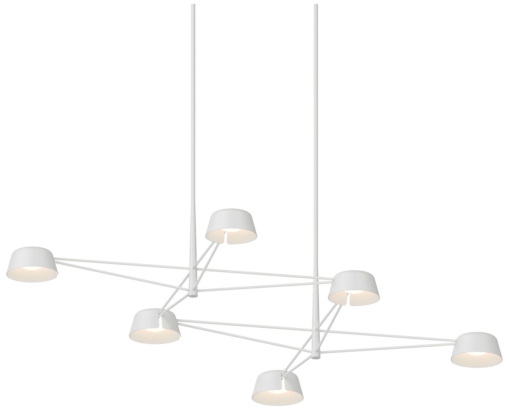 Ray 6-Light Warm Gray Frame with Warm Chandelier