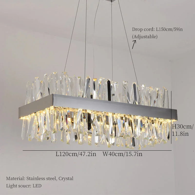 Calvi Crystal Dining Room Light Fixture Chandelier