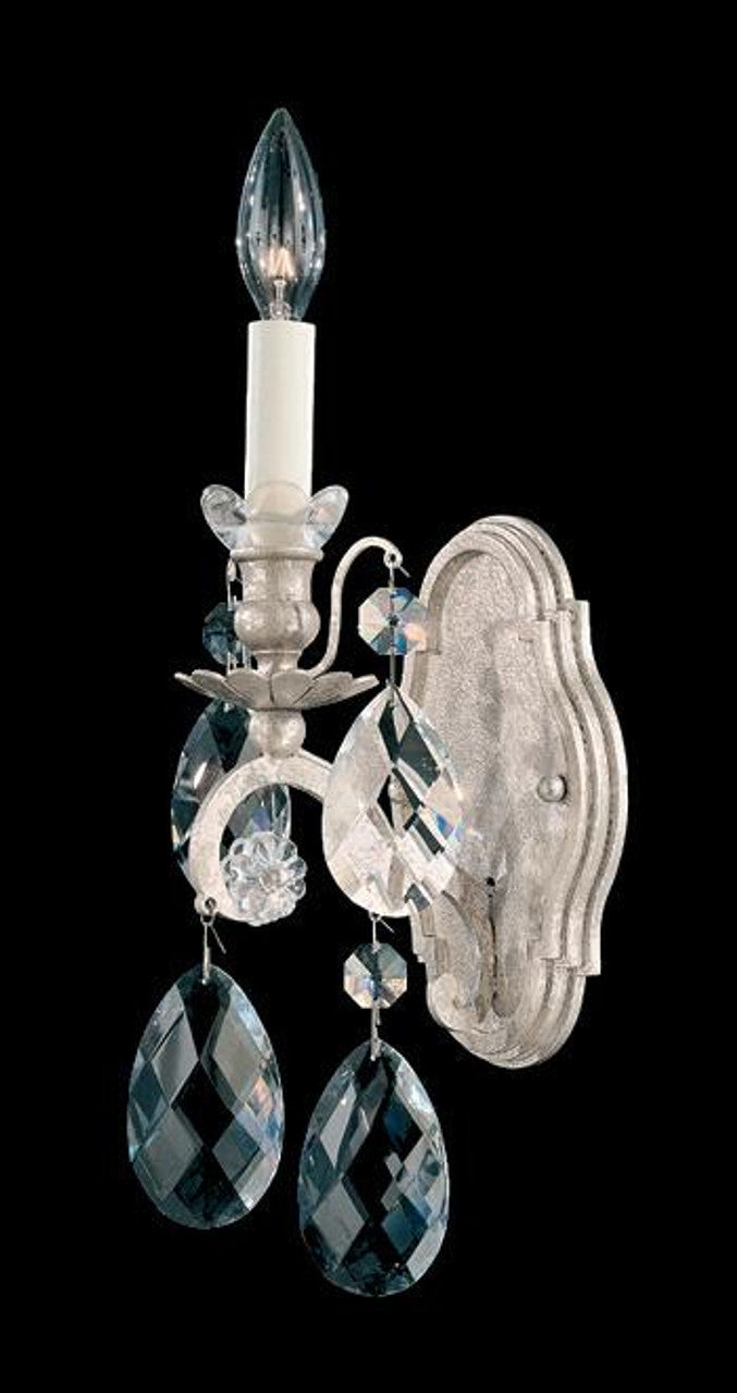 Renaissance Wall Light, 1-Light, French Gold, Clear Crystal, 15.5"H, Hardwired Wall Sconce, 6"W x 15.5"H