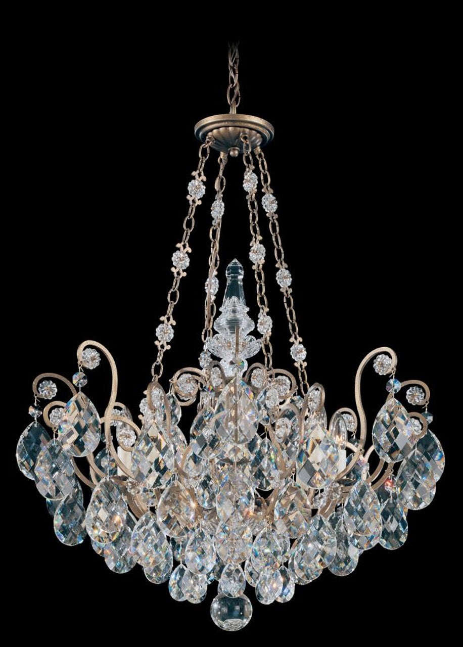 Renaissance Chandelier, 8-Light, Etruscan Gold, Clear Heritage Crystal, 26.5"W (3787-23 Y9TUX)