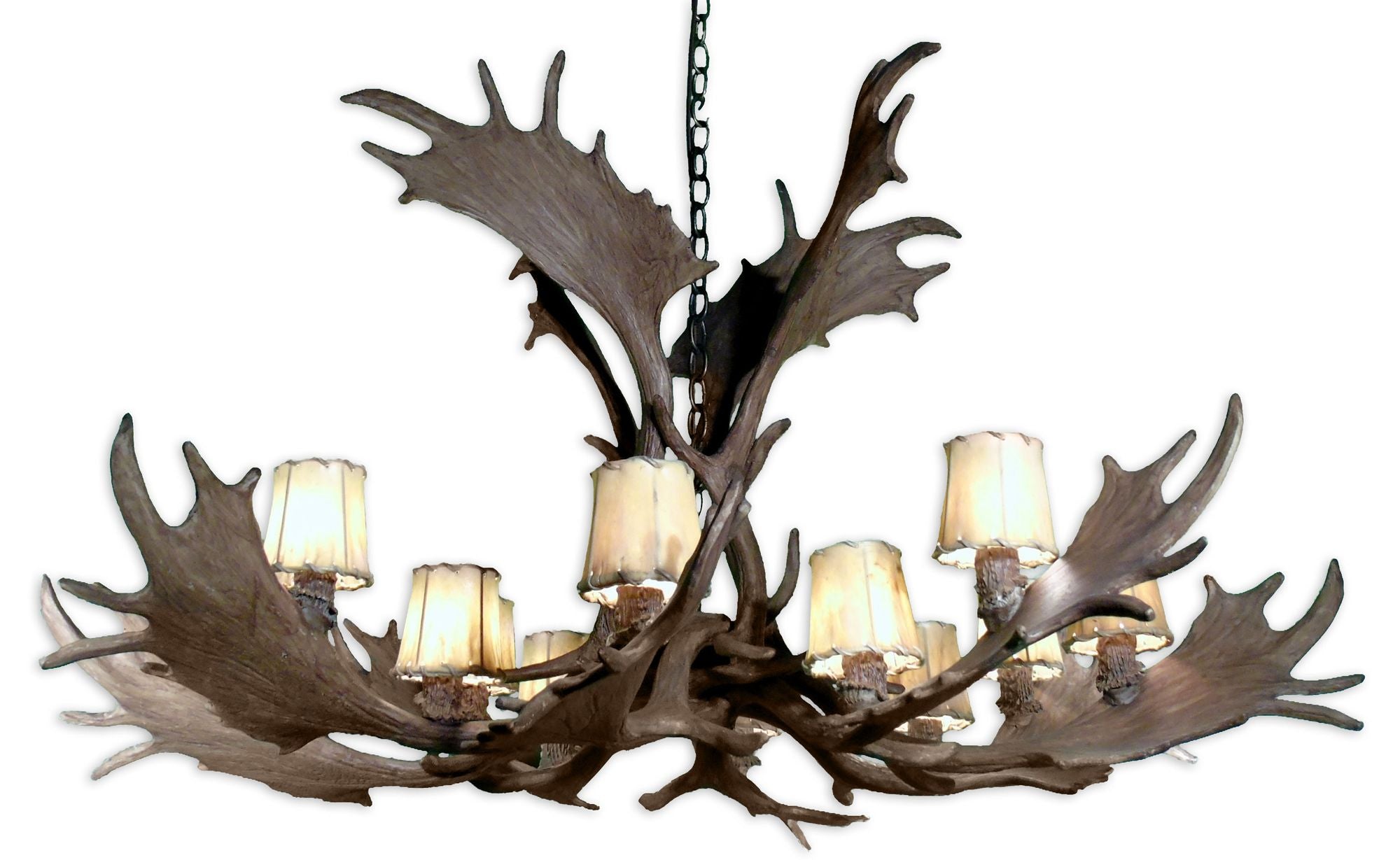 Resin Reproduction Antler 51"W Natural Brown Chandelier