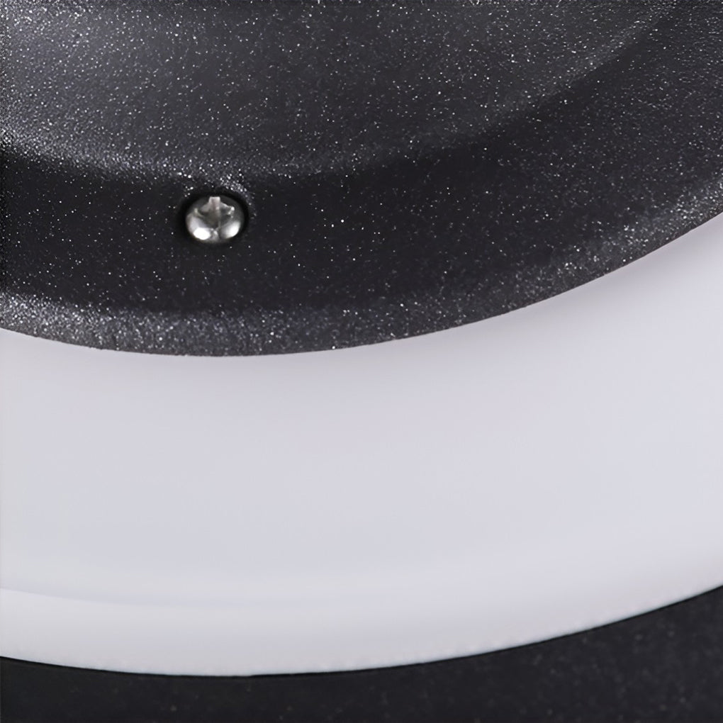 Circular UFO Shaped Two Color Temperature LED Solar Waterproof Exterior Fence Post Lights, Outdoor Wall Light, detail 9