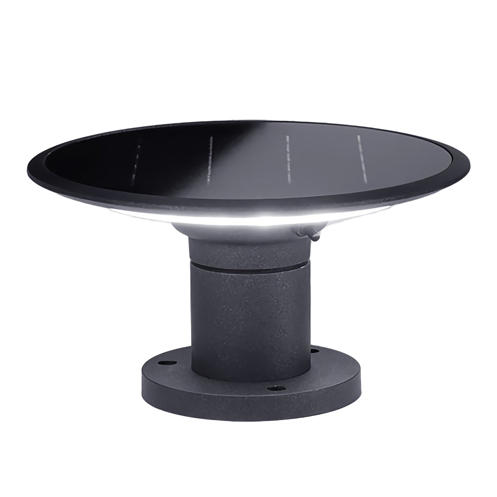 Circular UFO Shaped Two Color Temperature LED Solar Waterproof Exterior Fence Post Lights, Outdoor Wall Light, detail 11