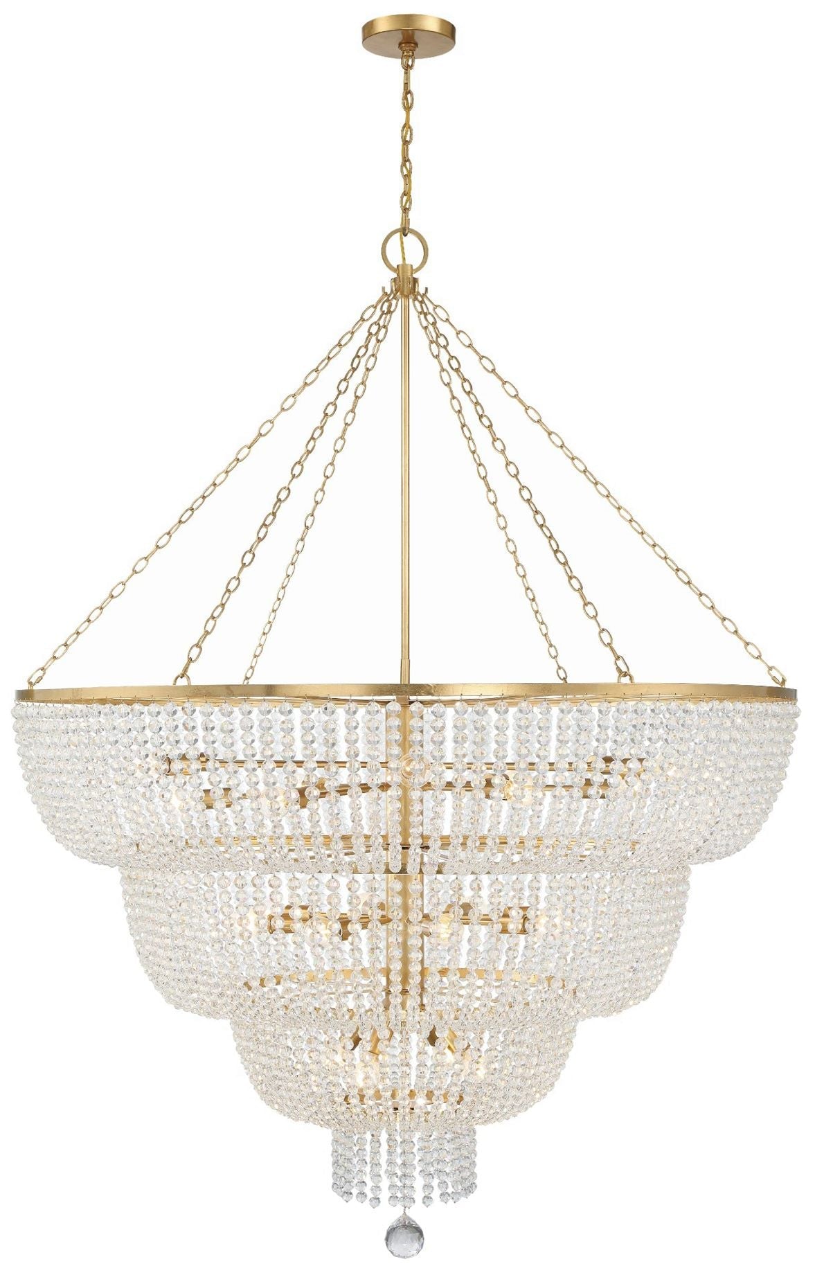 Rylee 32-Light Antique Gold Chandelier