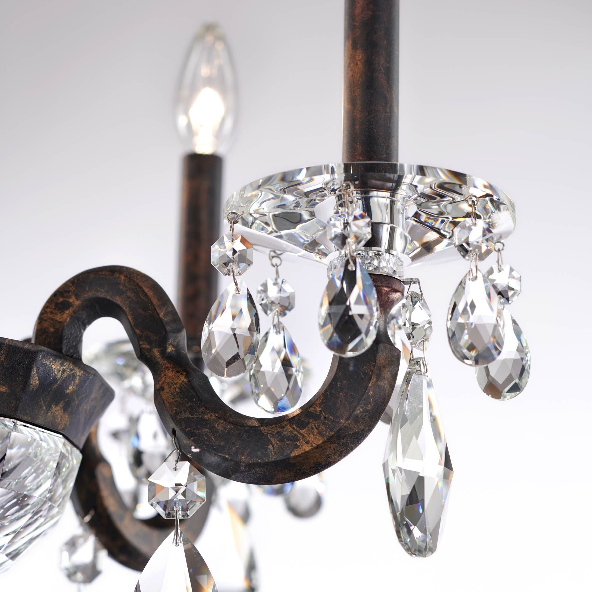 San Marco 22"H X 20.3"W 5-Light Crystal Chandelier in Hrlm